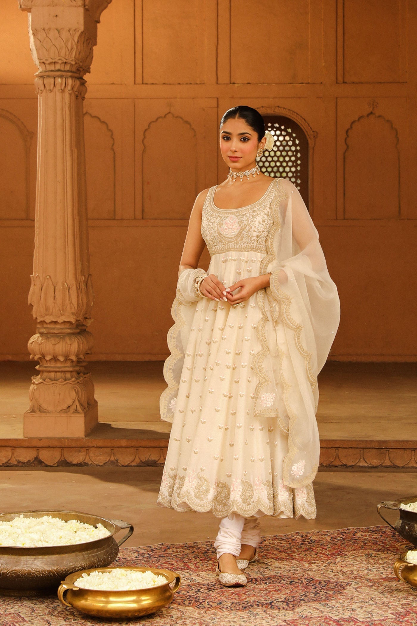 Chitrangda Singh In Wafiya - Daisy Ivory Ankle Length Anarkali with Chooridaar and Dupatta