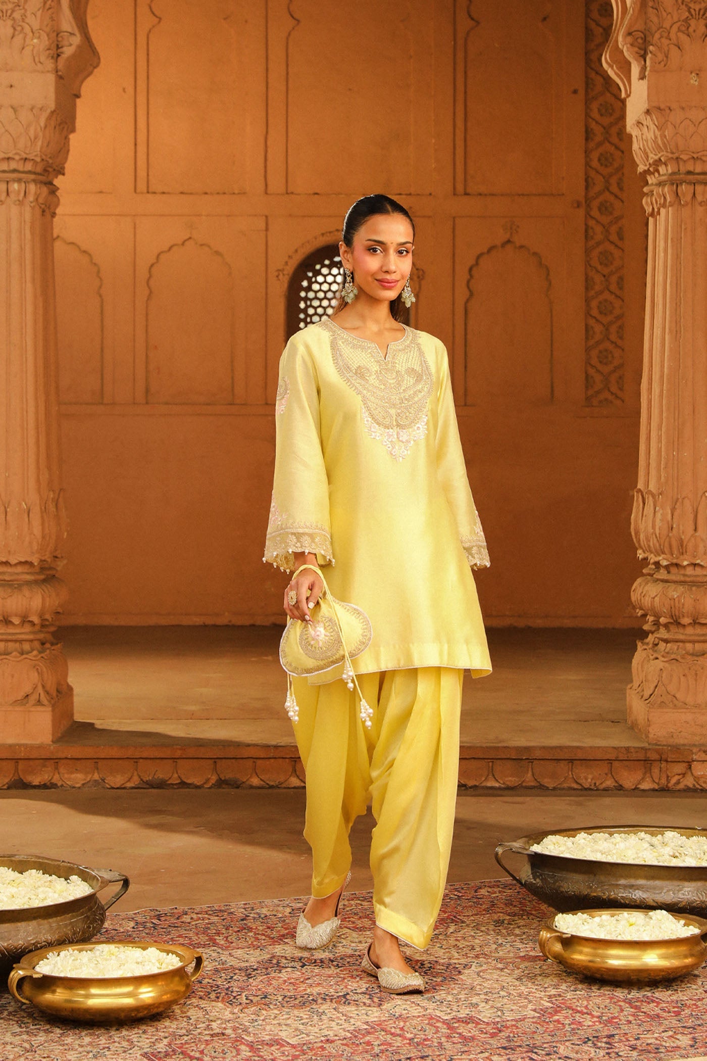 Mehak Jain in Ashira Lemon Yellow- Kurta , Salwar with Dupatta
