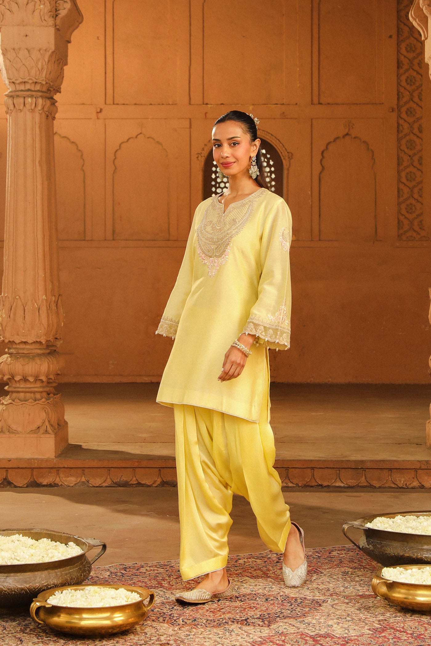 Mehak Jain in Ashira Lemon Yellow- Kurta , Salwar with Dupatta