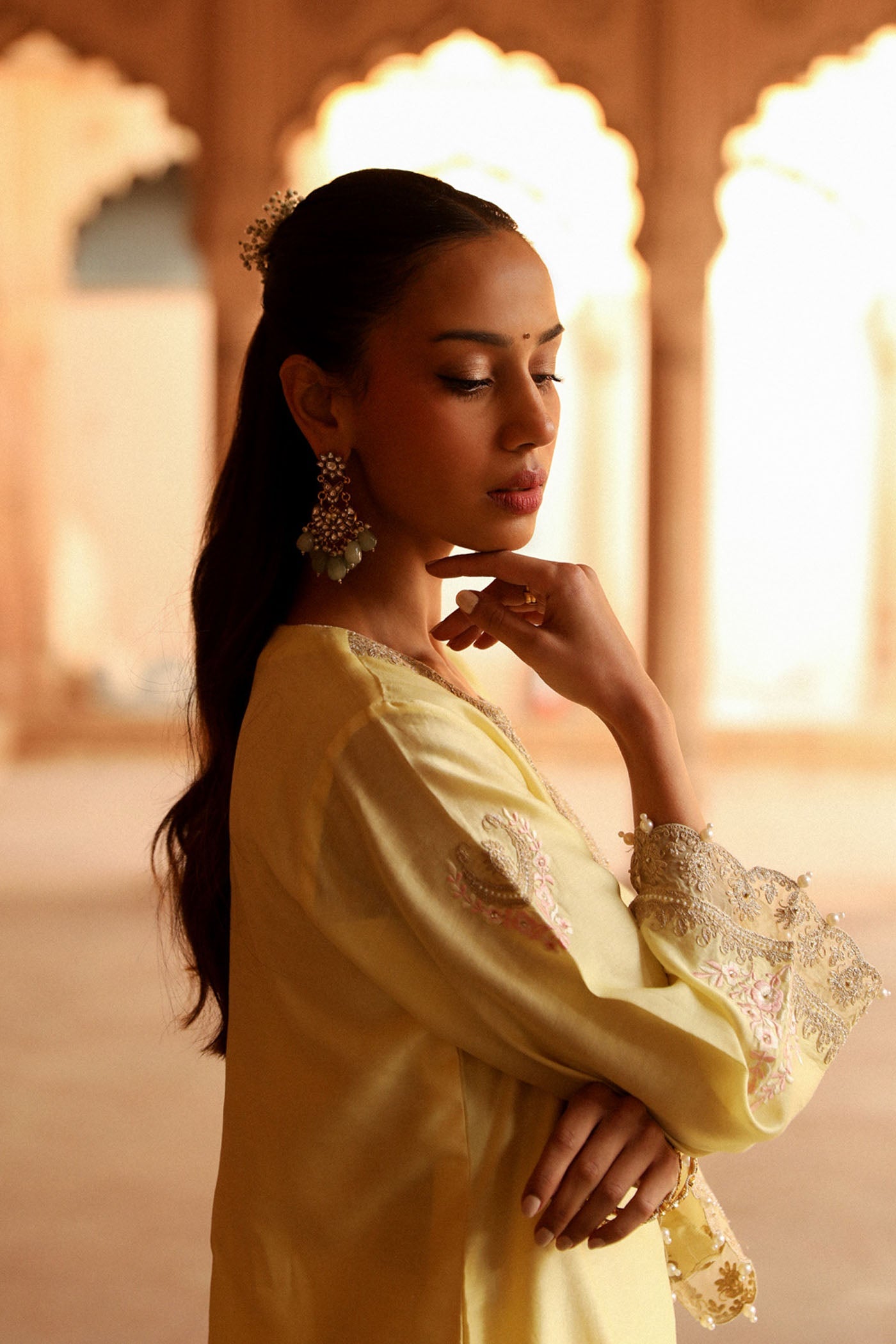 Mehak Jain in Ashira Lemon Yellow- Kurta , Salwar with Dupatta