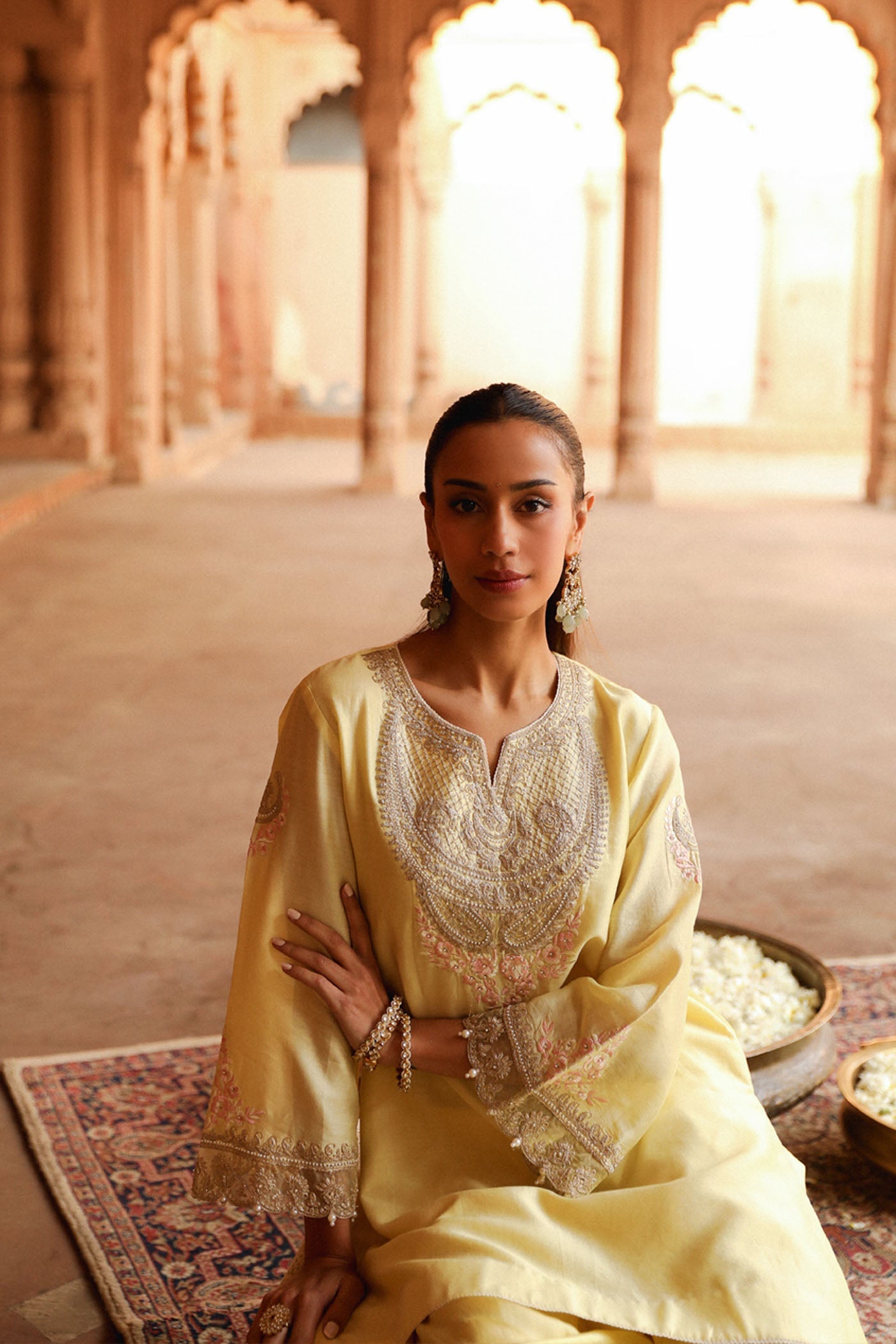 Mehak Jain in Ashira Lemon Yellow- Kurta , Salwar with Dupatta