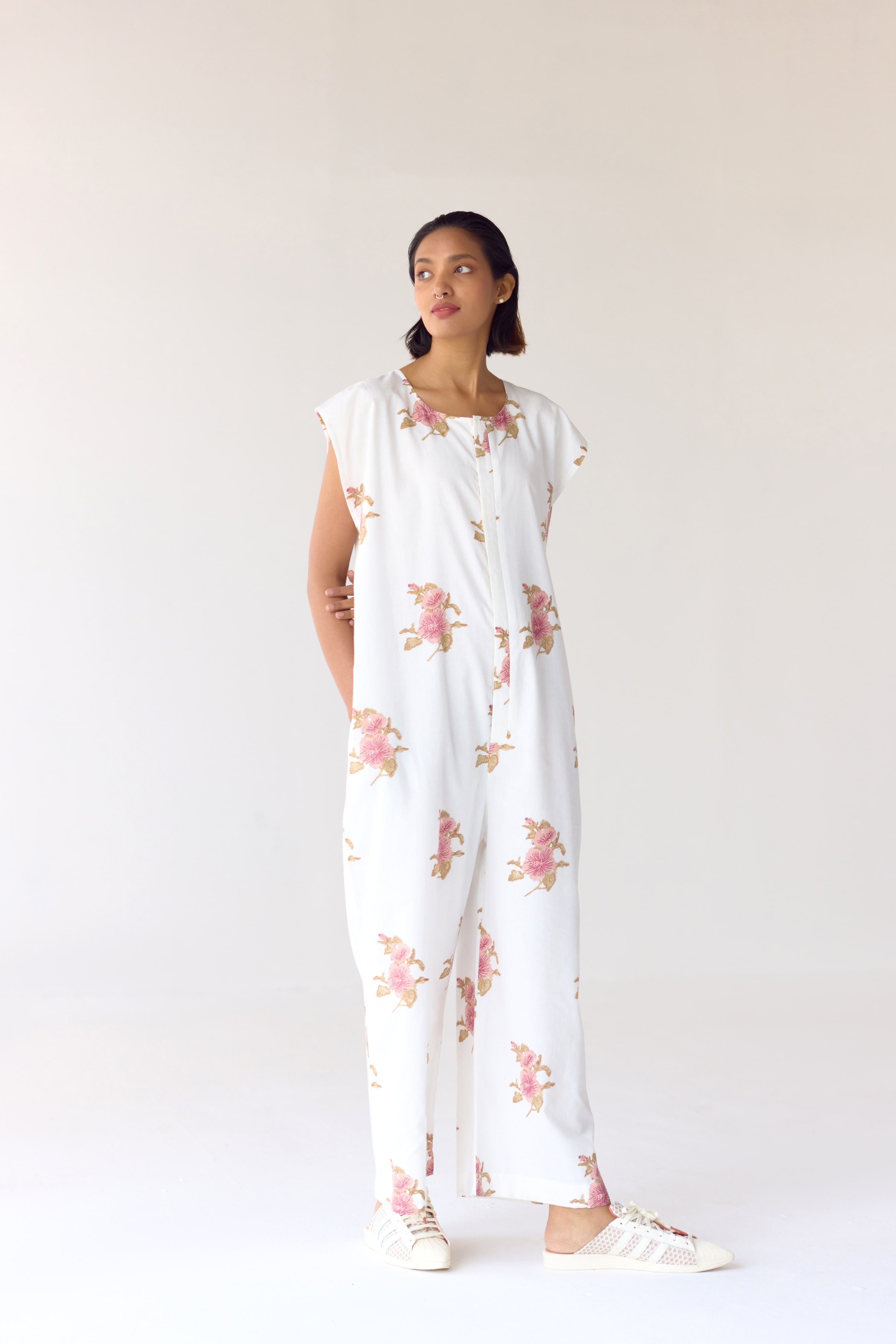 White Jumpsuit & Jacket Set - CNC201