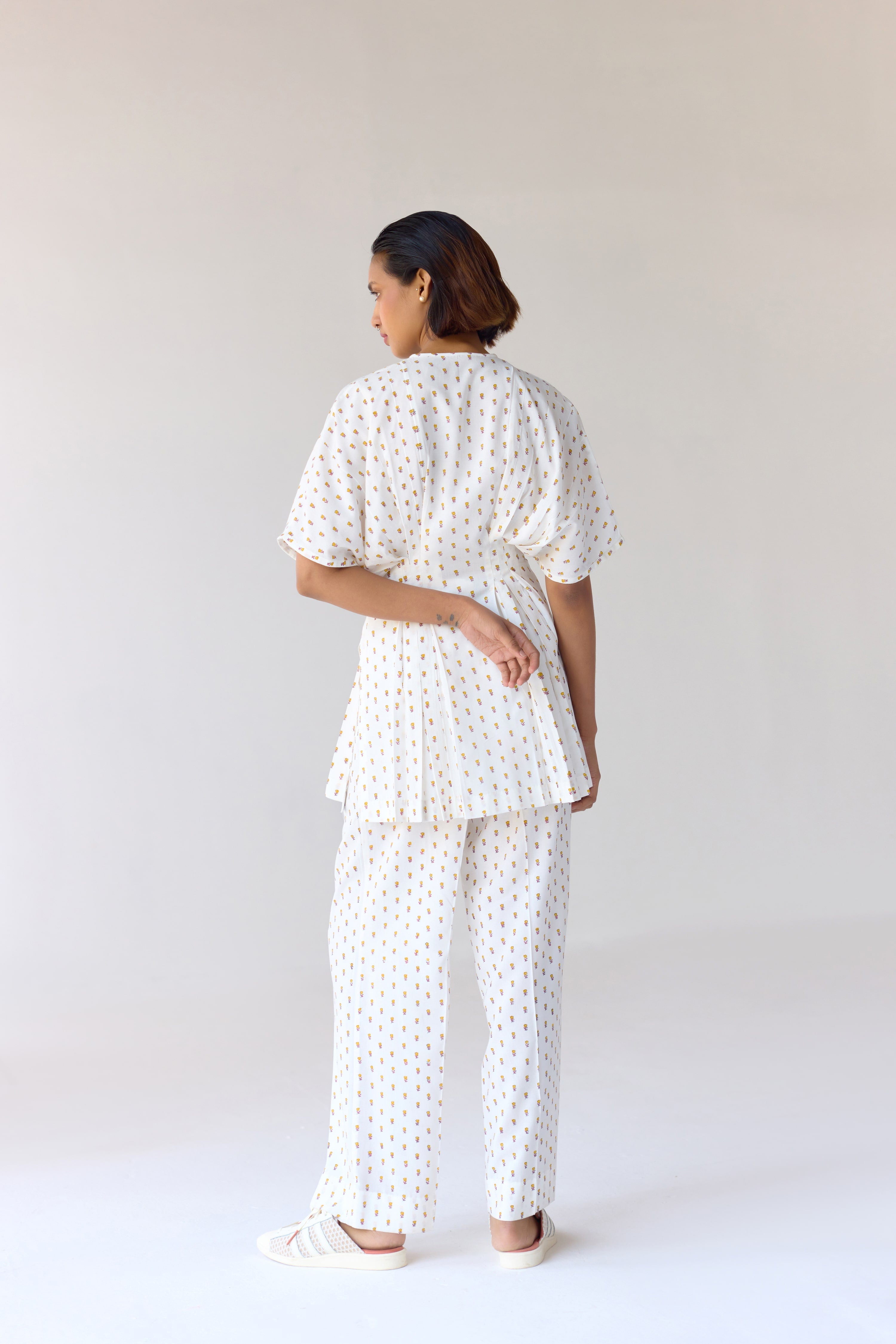 White Top & Trouser Set - CNC204