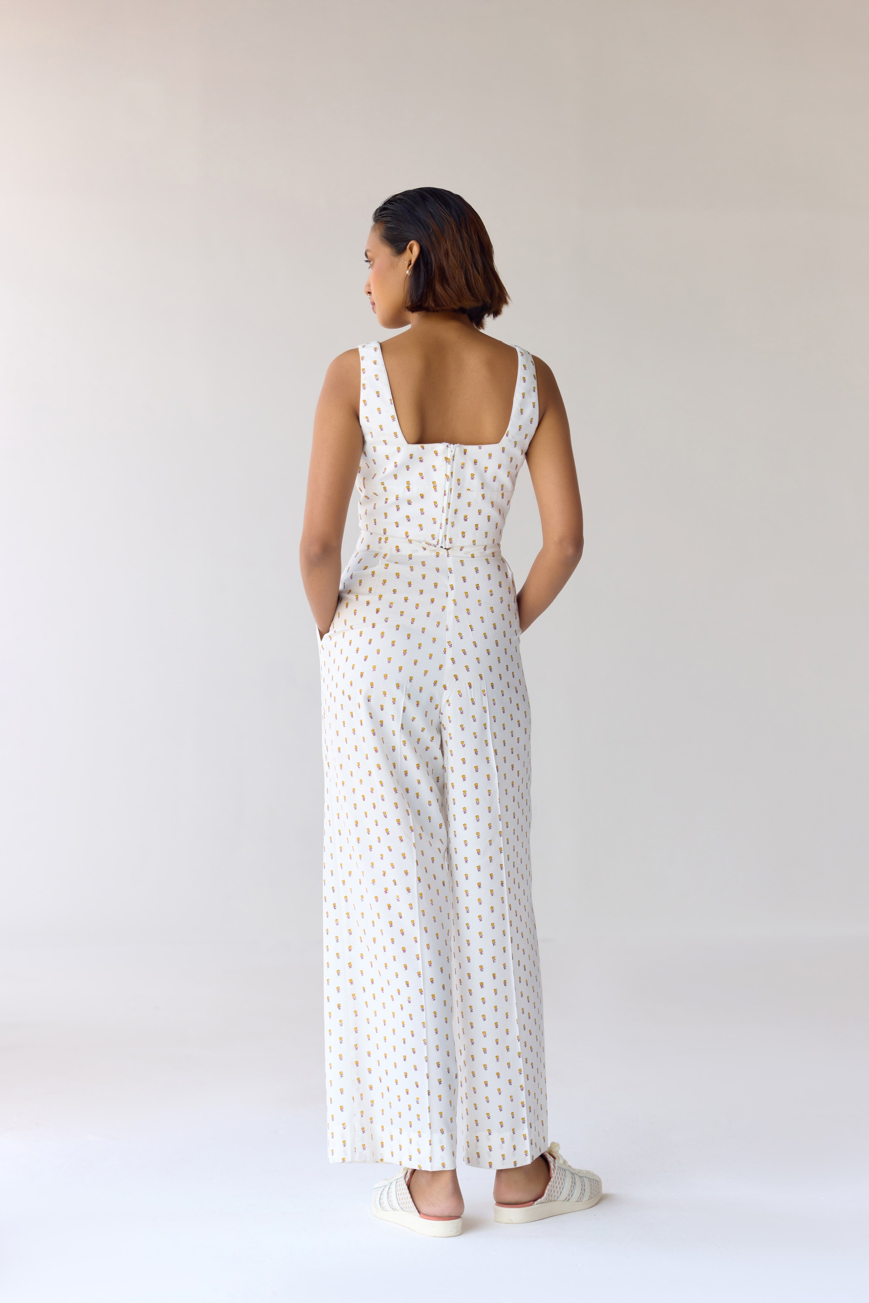 White Top & Trouser Set - CNC208