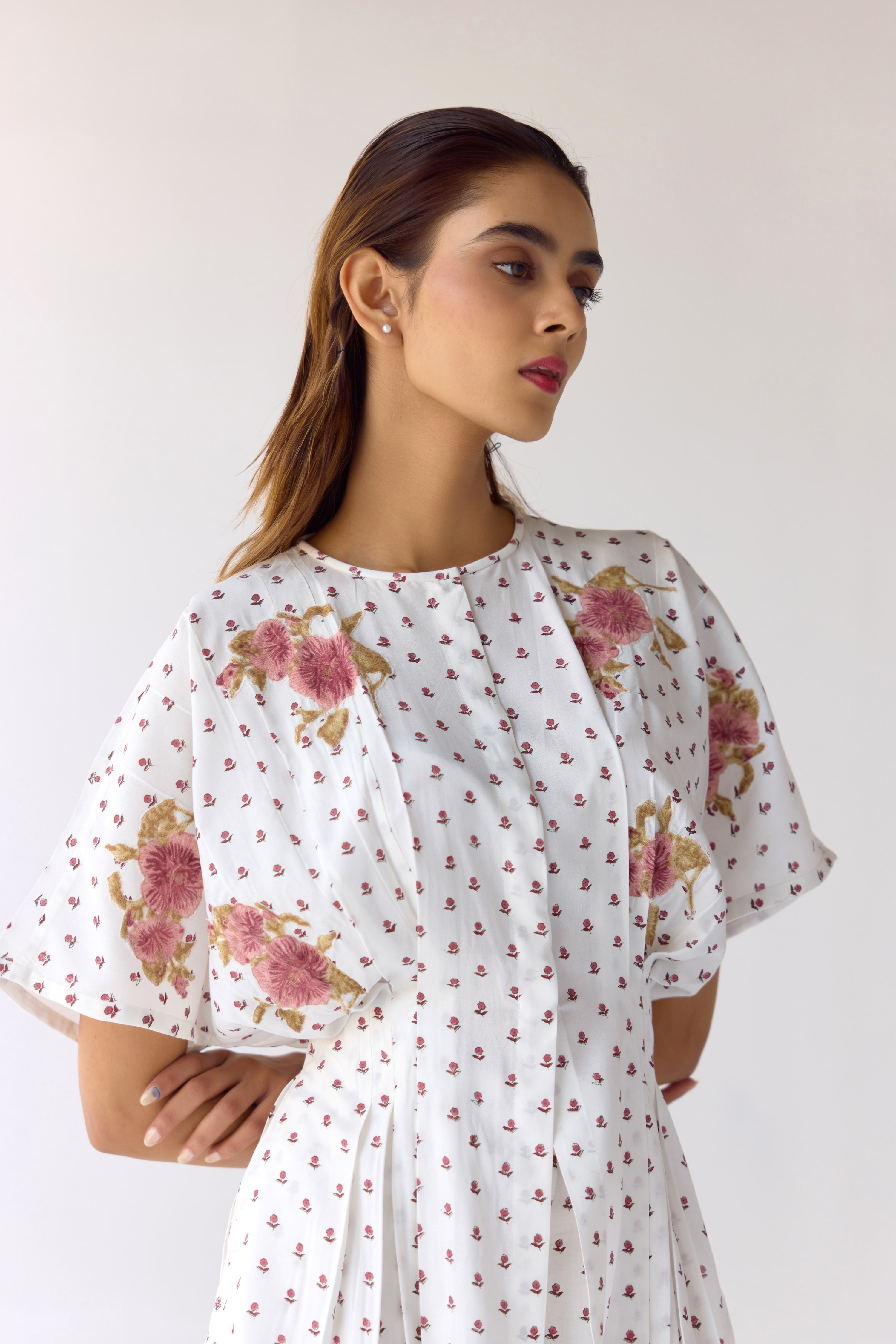 White Top & Trouser Set - CNC209