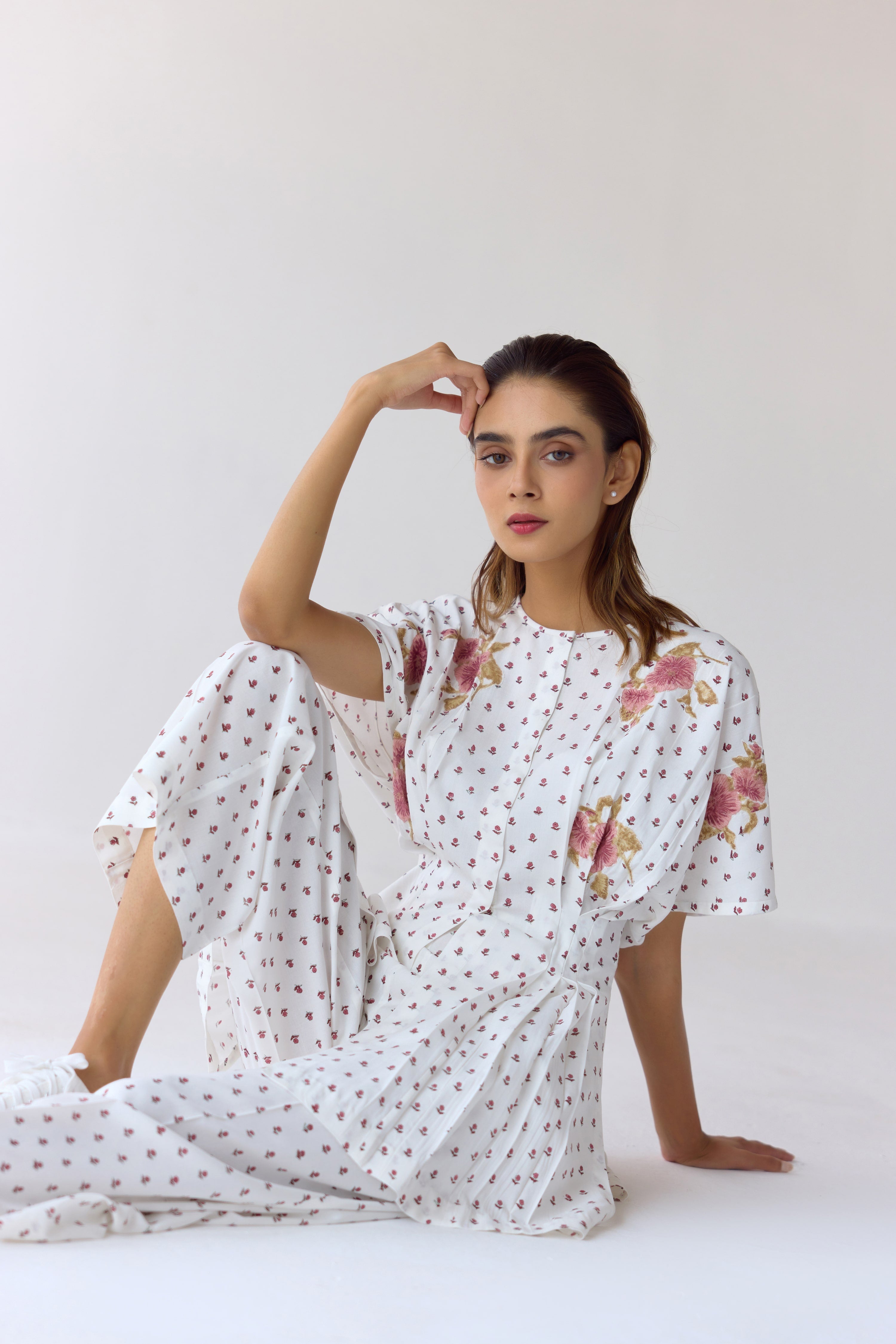 White Top & Trouser Set - CNC209