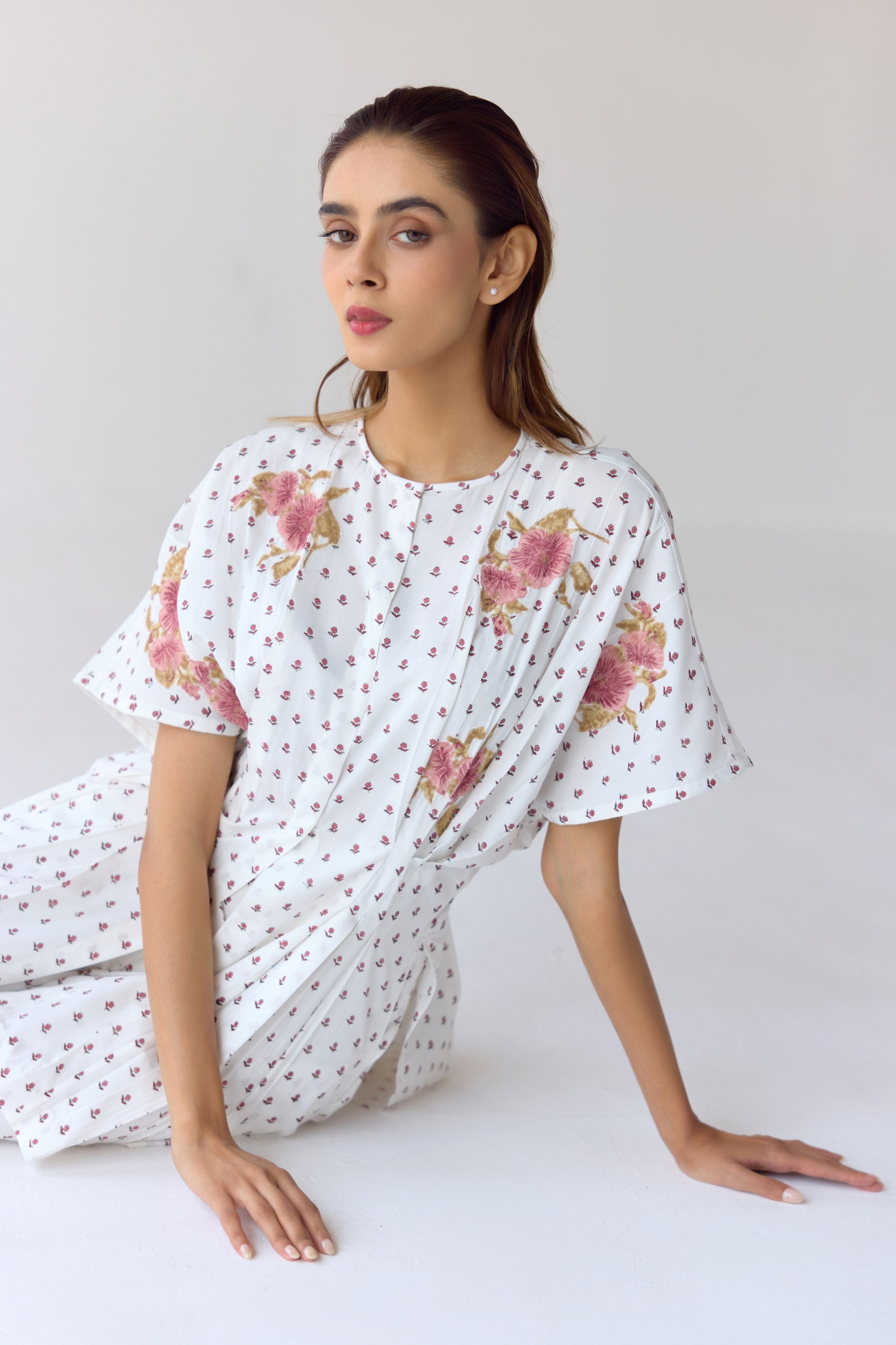 White Top & Trouser Set - CNC209