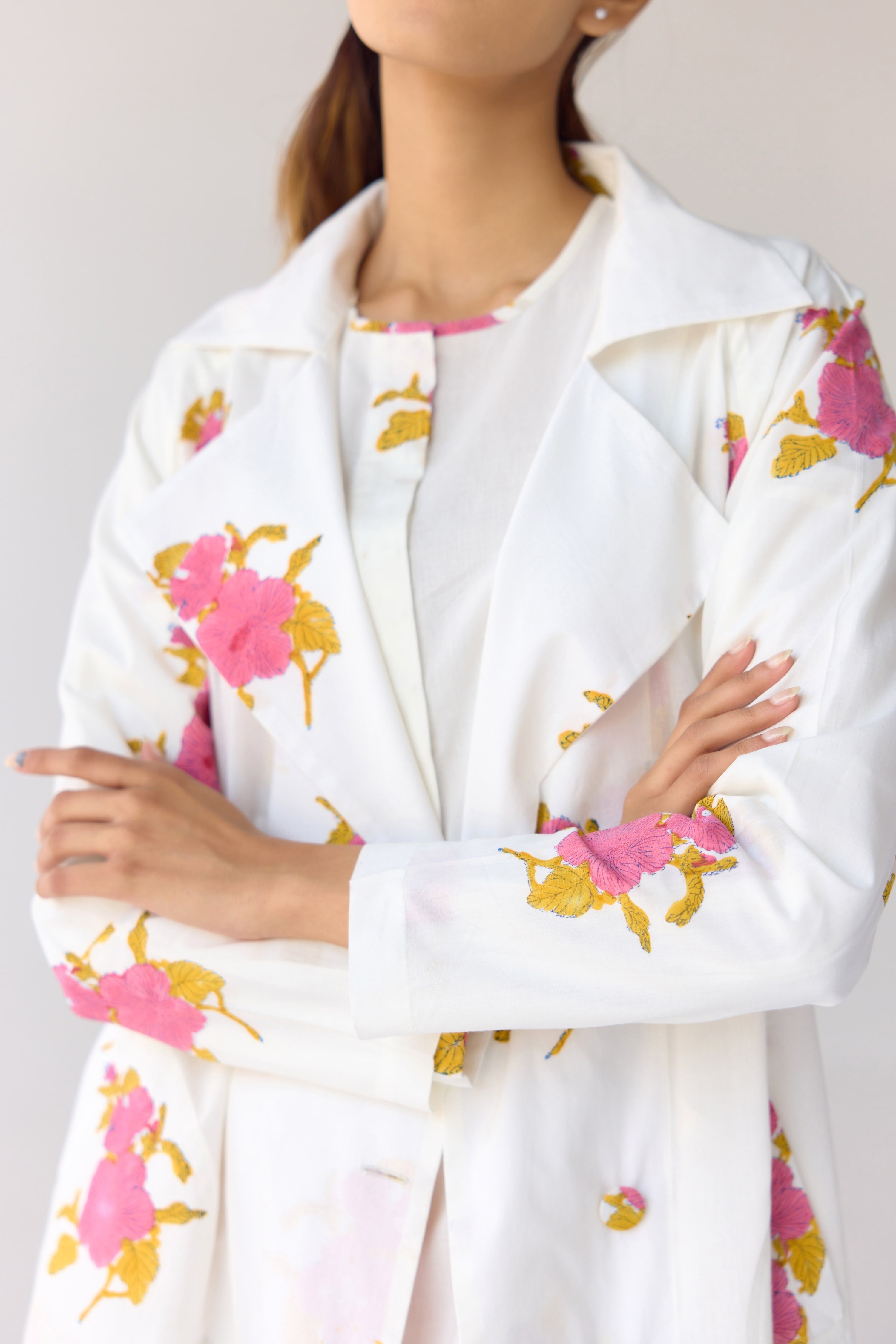 White Tunic & Jacket Set - CNC211