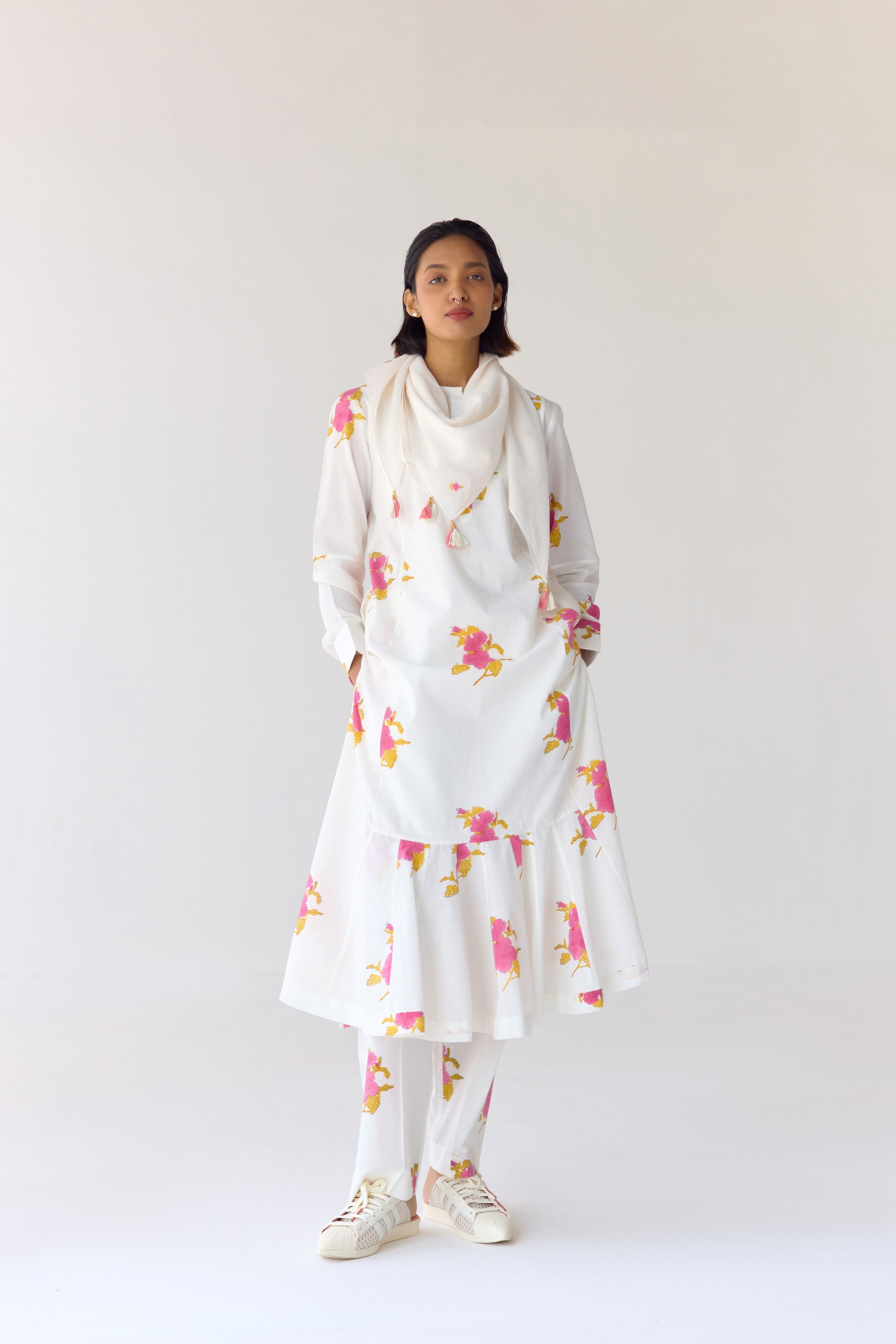 White Kurta Set - CNC213