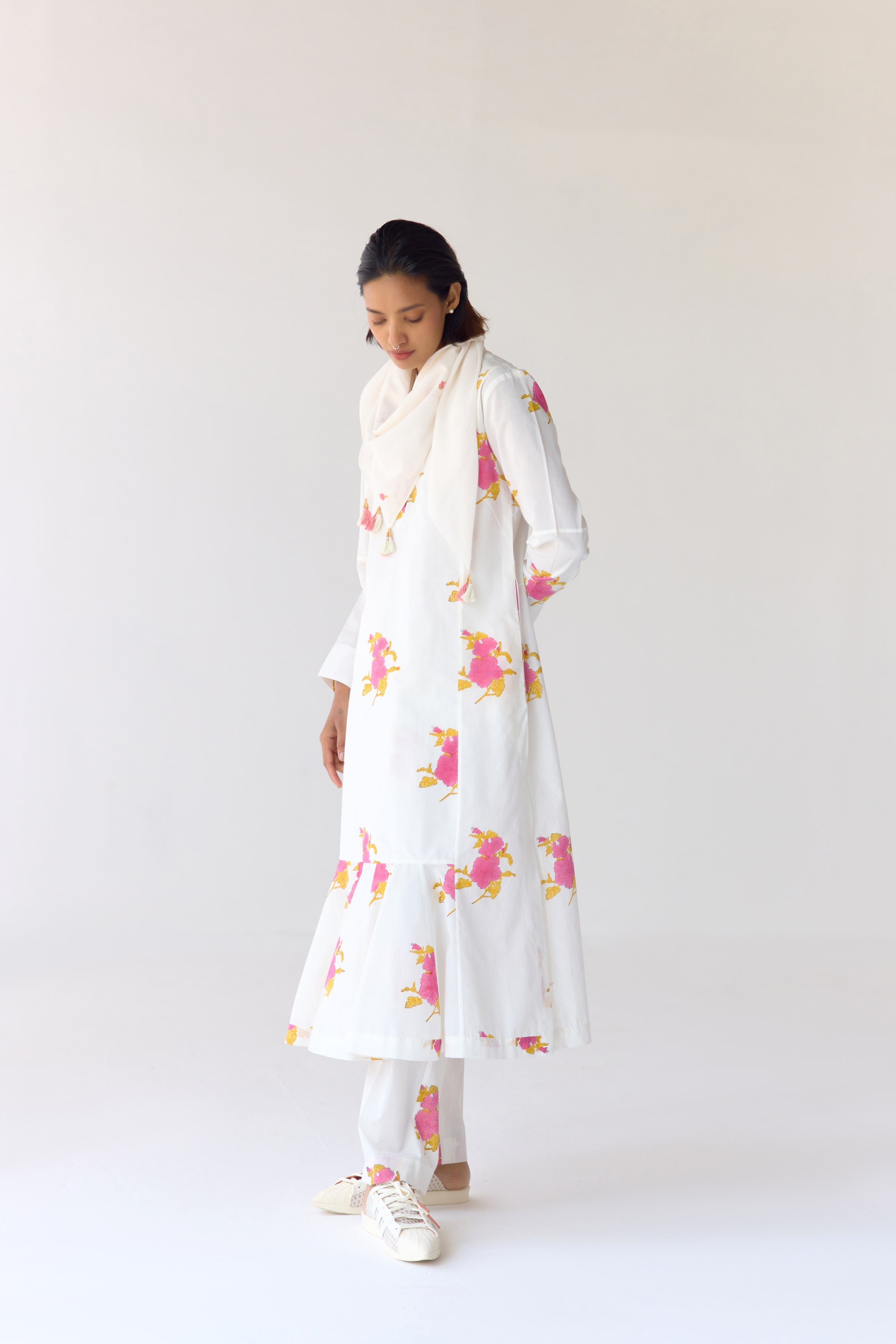 White Kurta Set - CNC213
