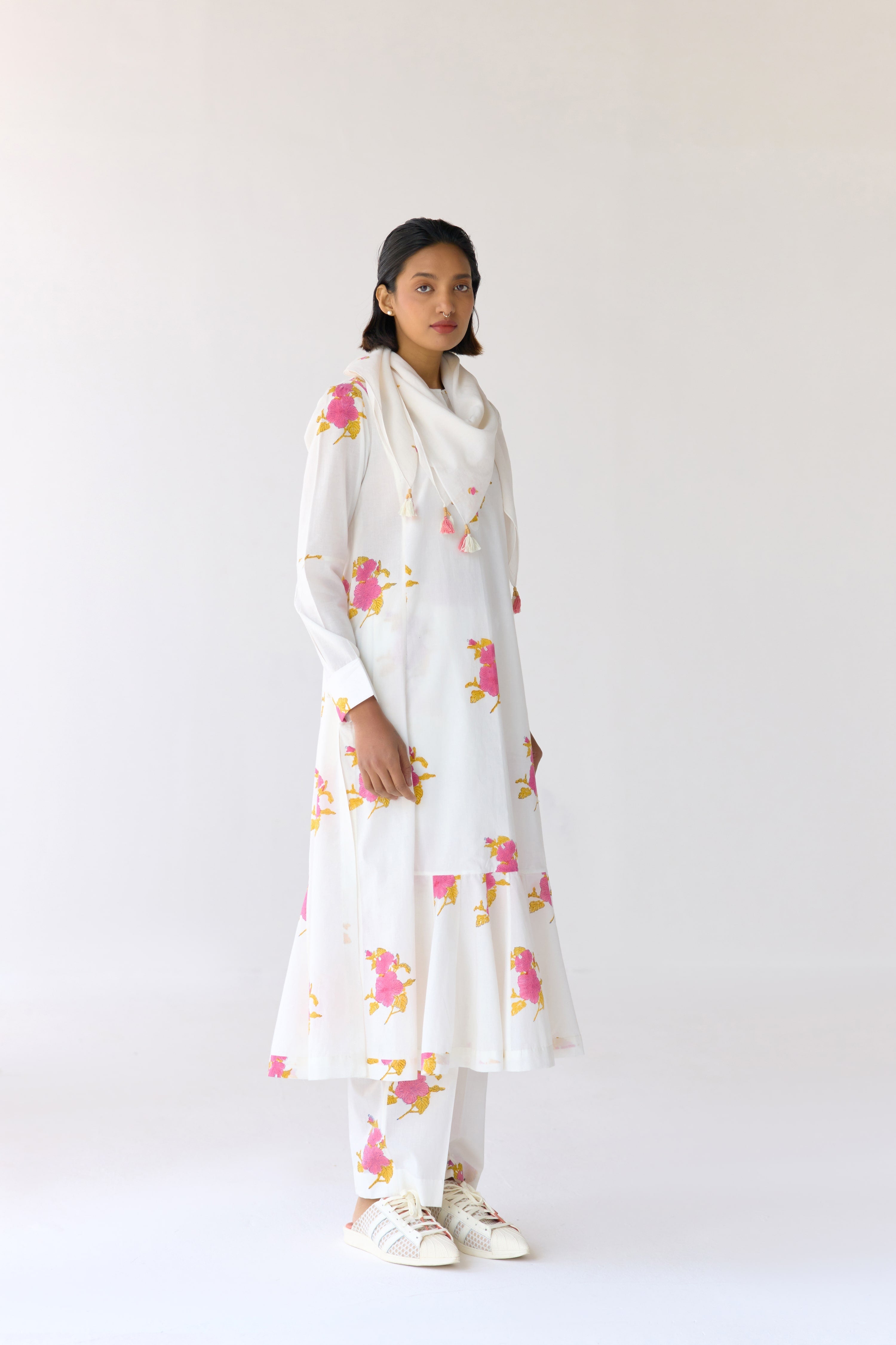 White Kurta Set - CNC213