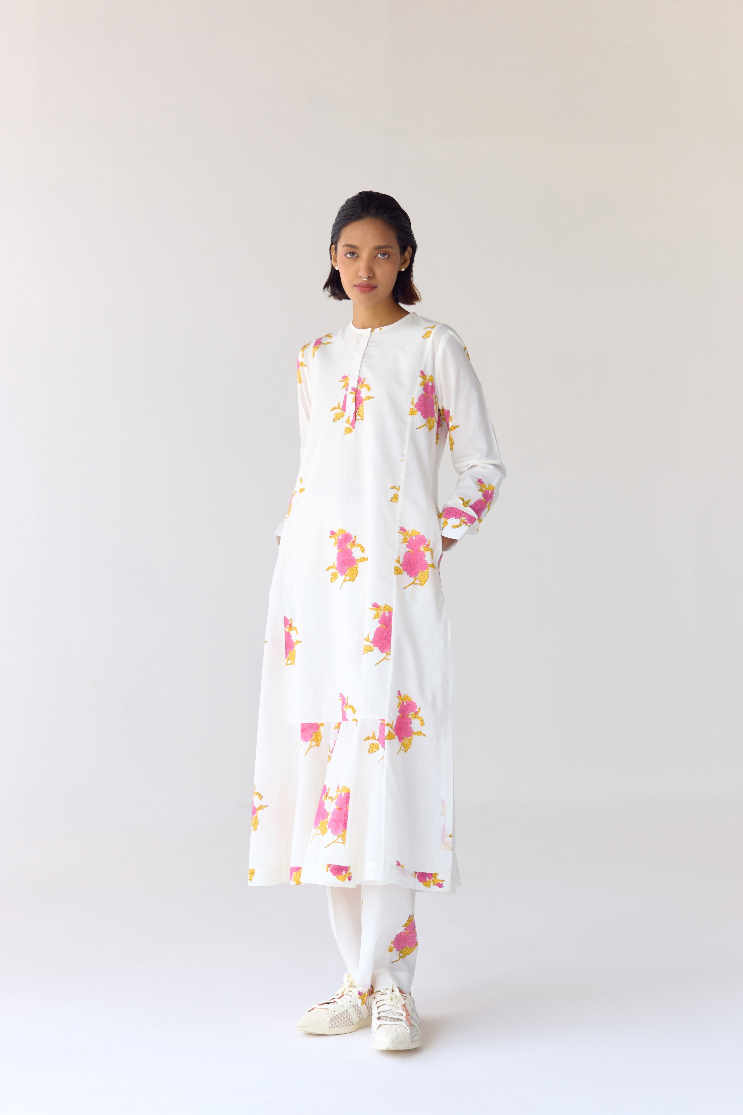 White Kurta Set - CNC213