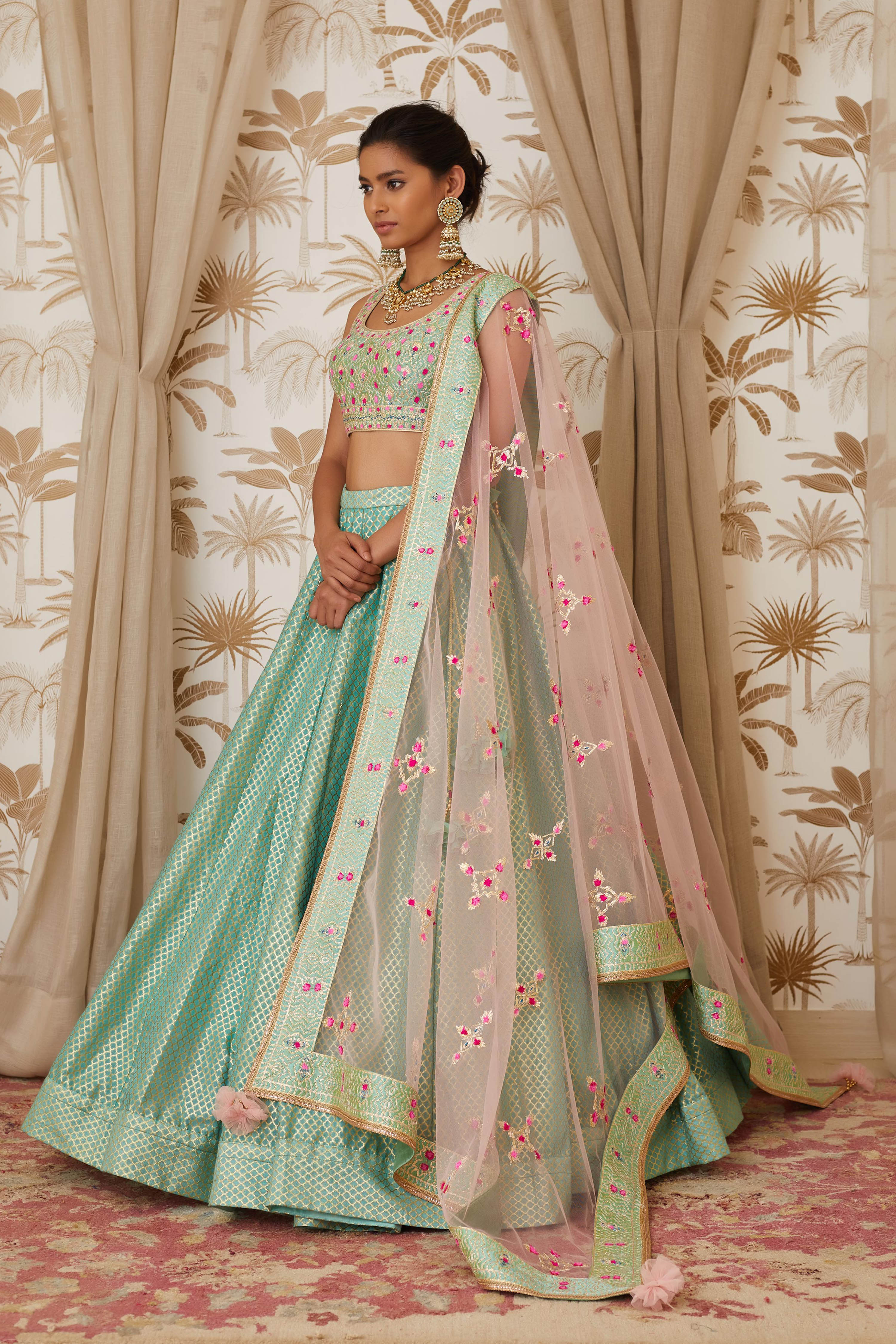 Sea Blue Lehenga Set