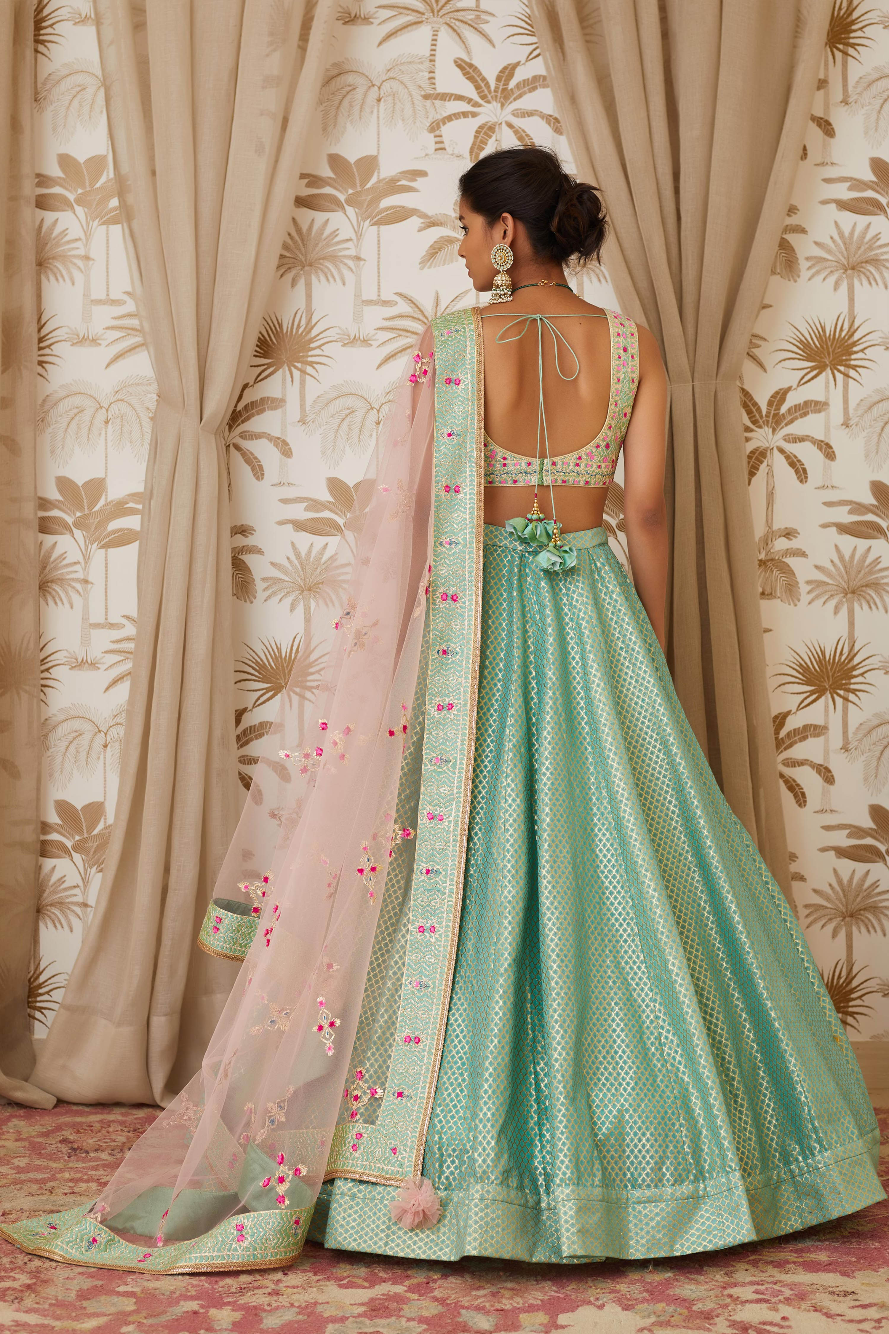 Sea Blue Lehenga Set