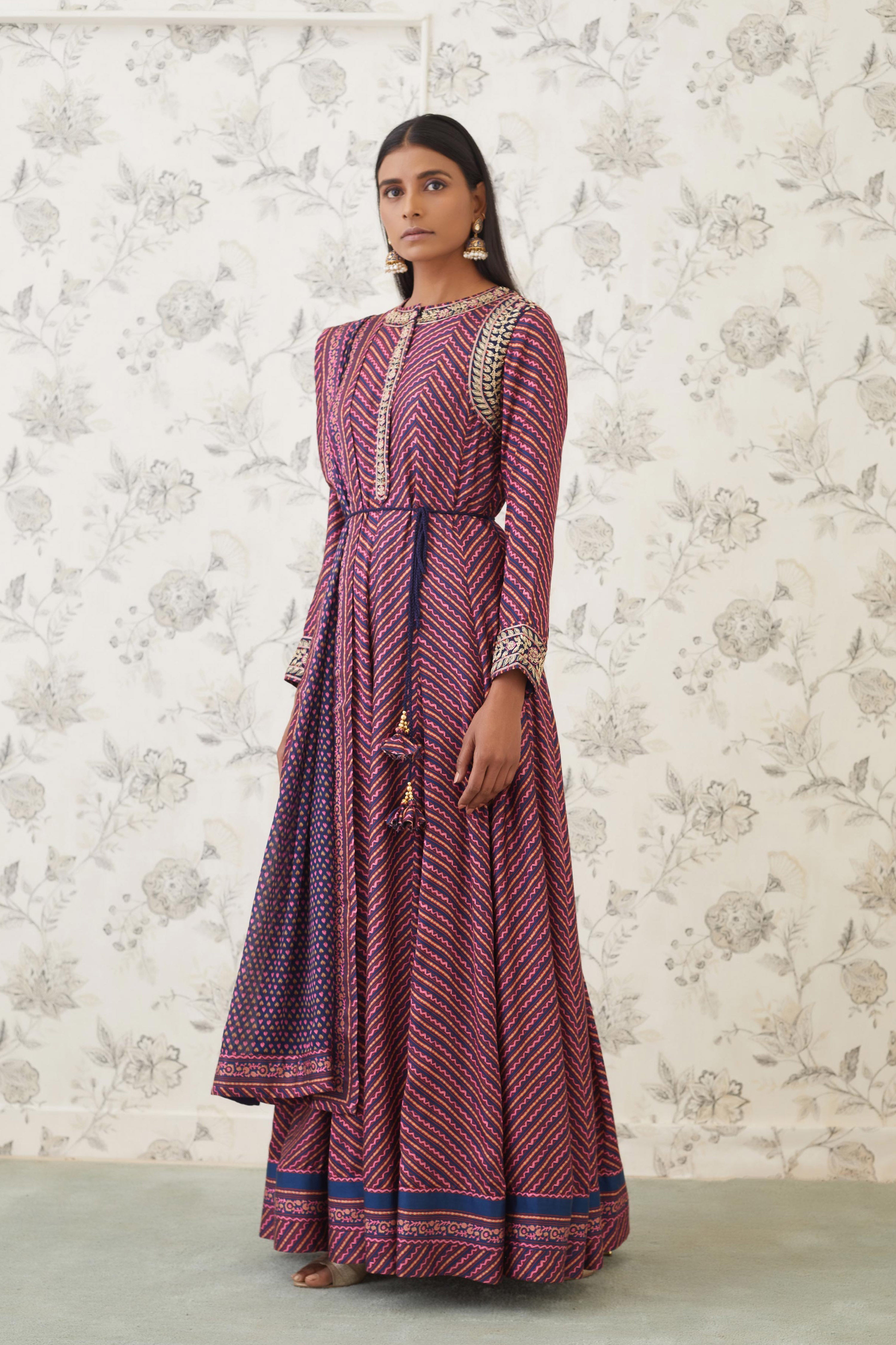 Blue Anarkali Set