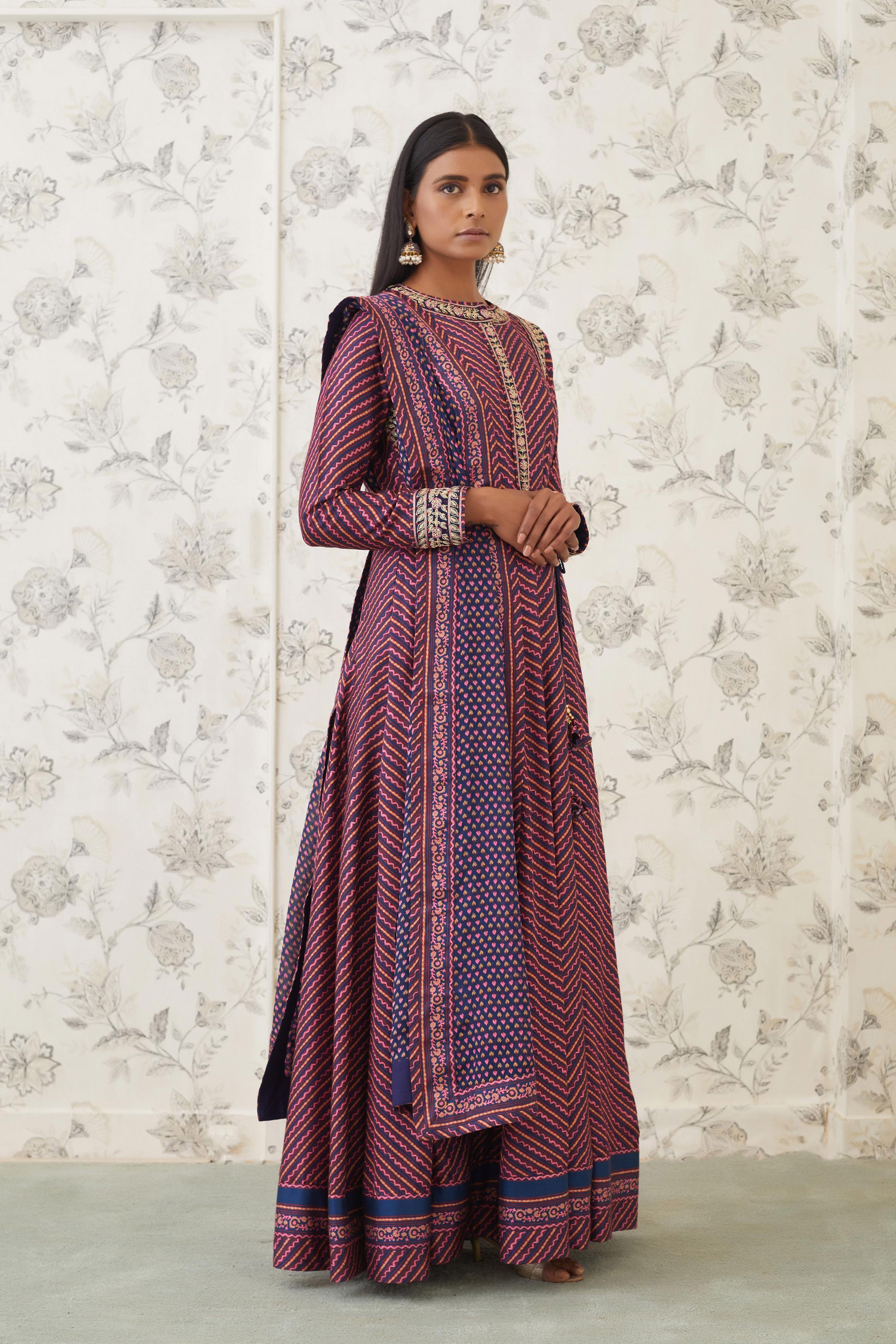Blue Anarkali Set