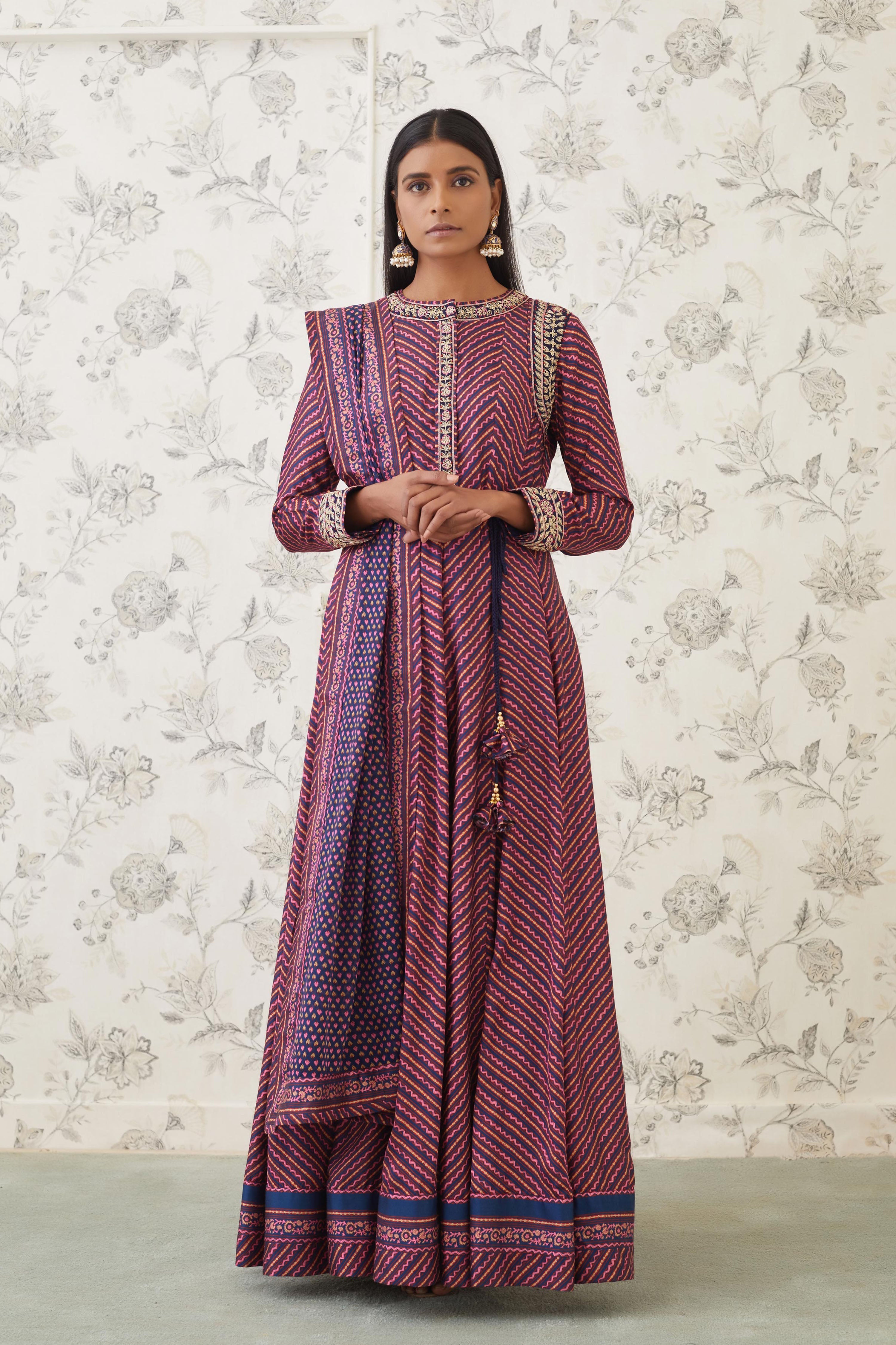 Blue Anarkali Set