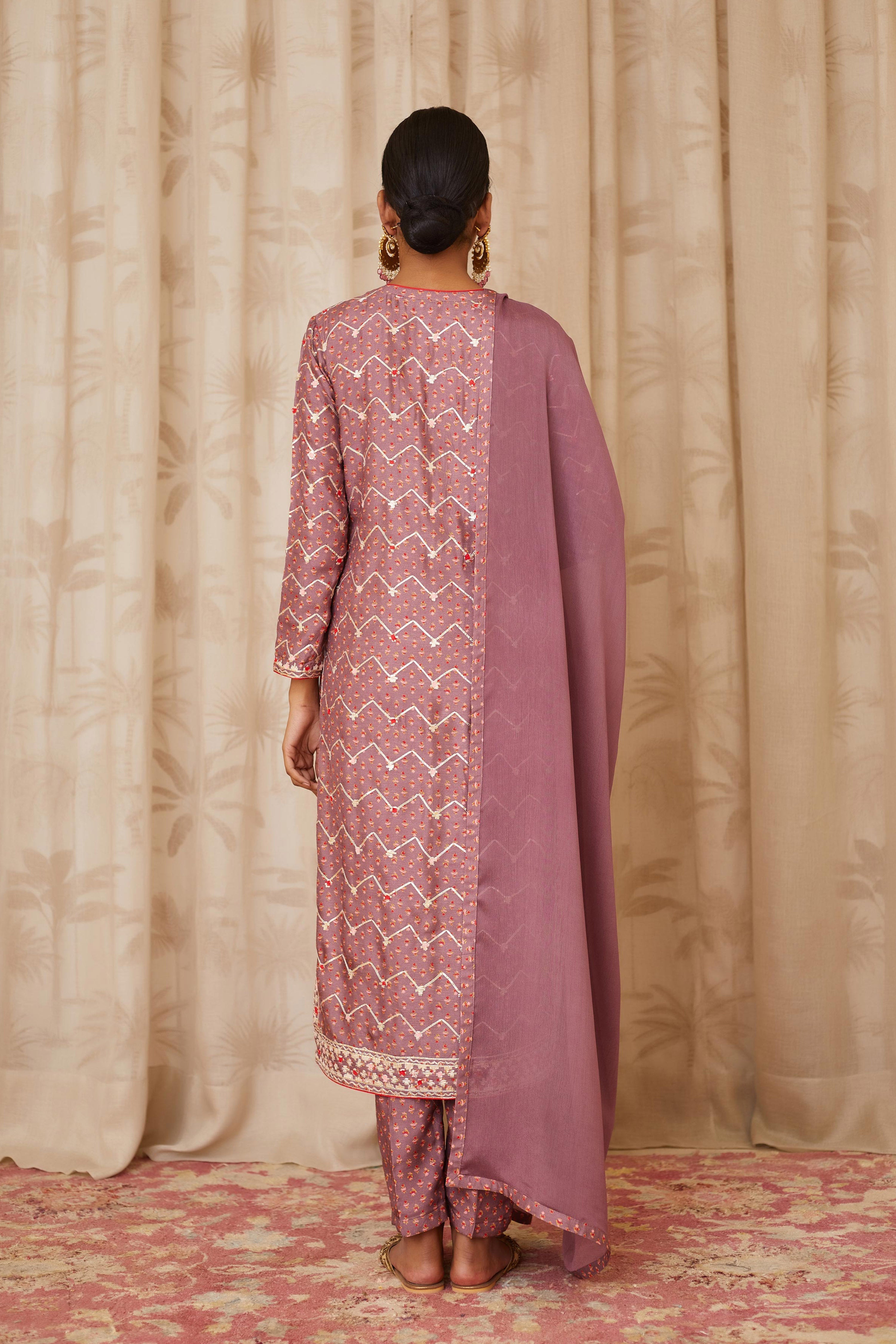 Neutral Purple Kurta Set
