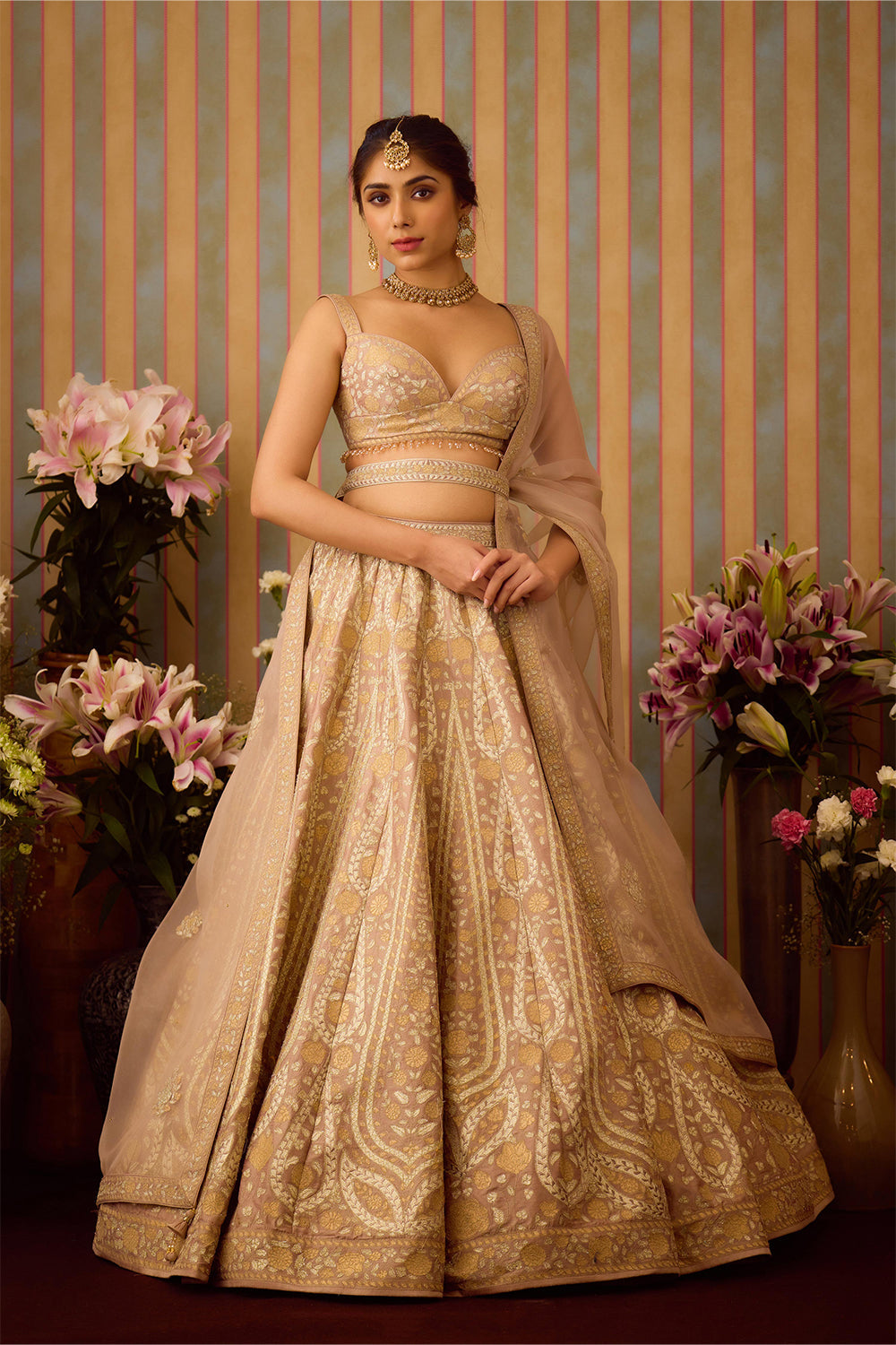 Smoke Grey Lehenga Set