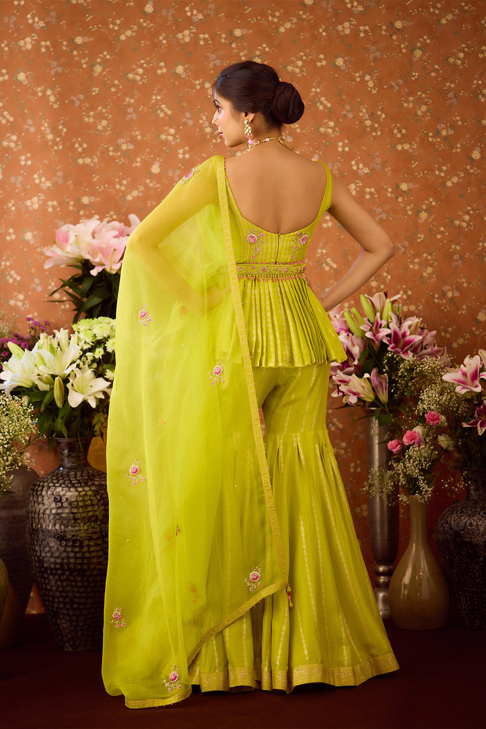 Sunny Lime Green Sharara Set