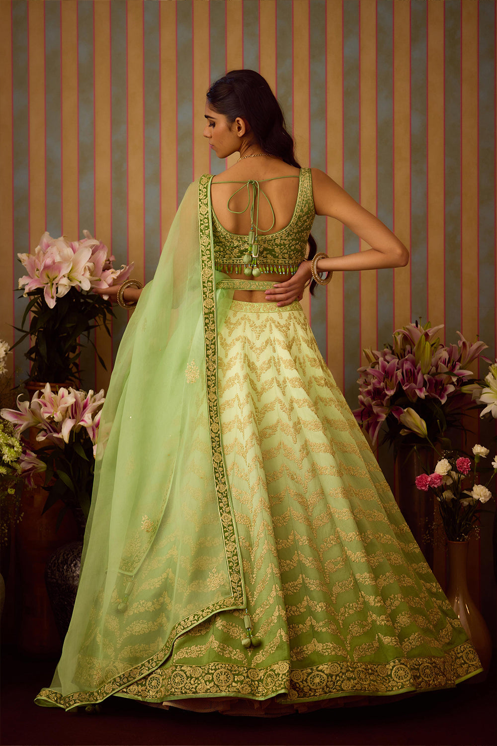 Meadow Green Lehenga Set