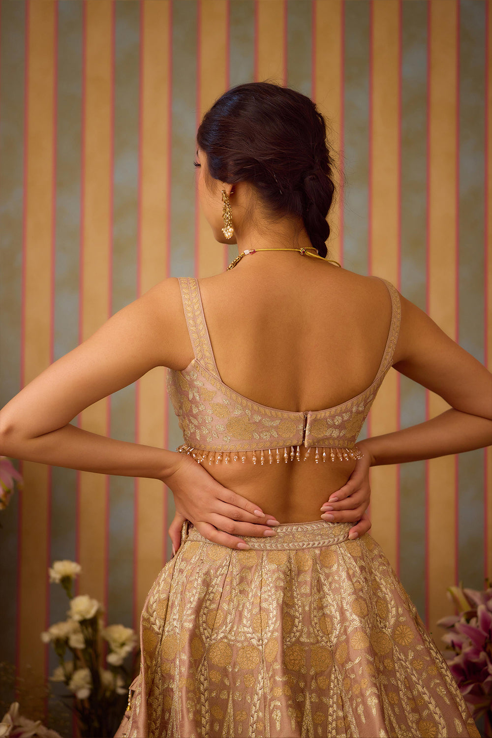 Smoke Grey Lehenga Set