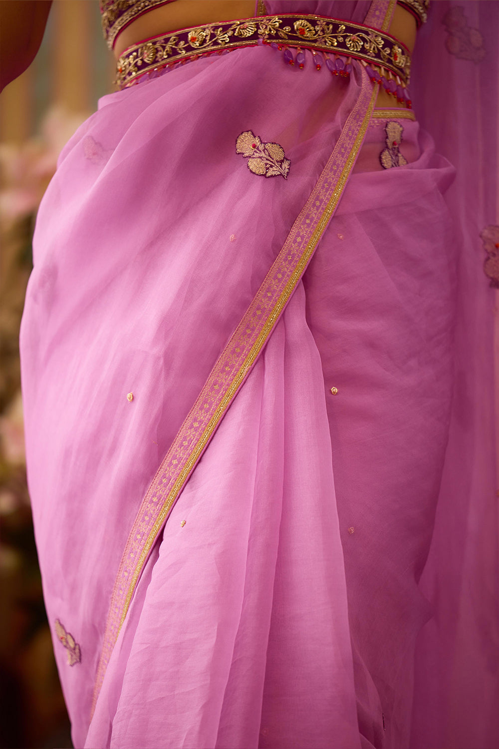 Orchid Lilac Saree Set