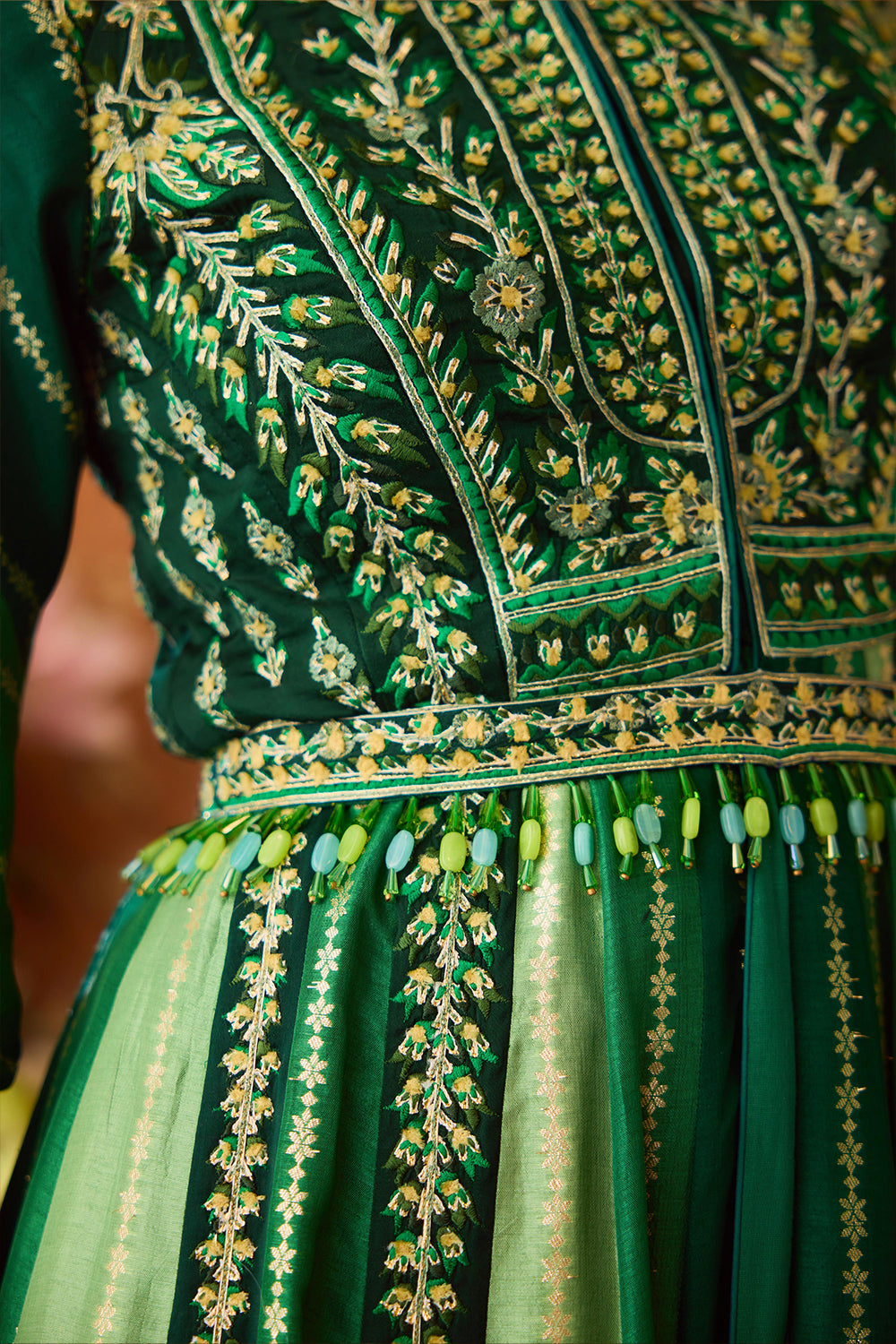 Alpine Green Anarkali Set