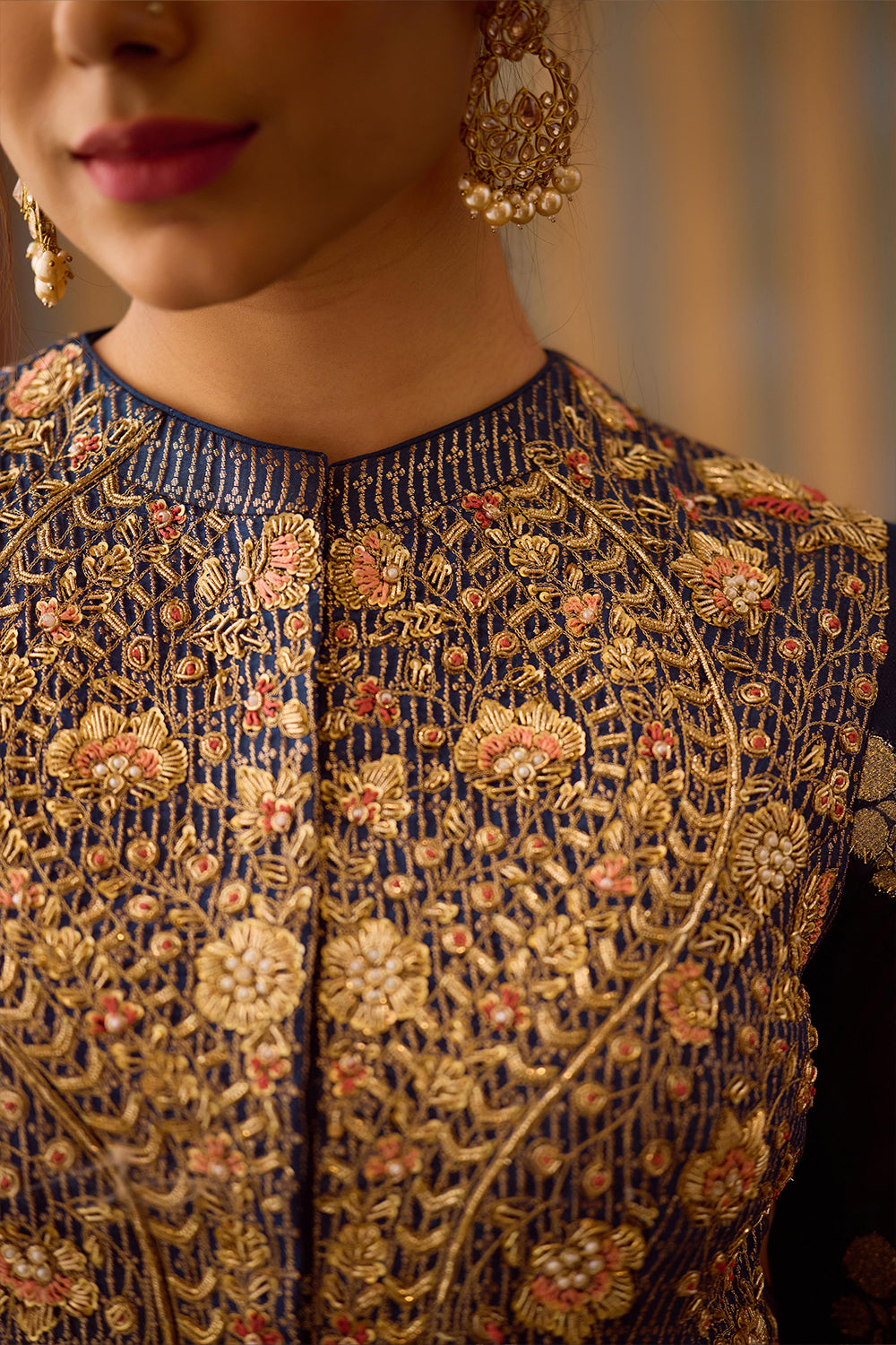 Midnight Blue Anarkali Set