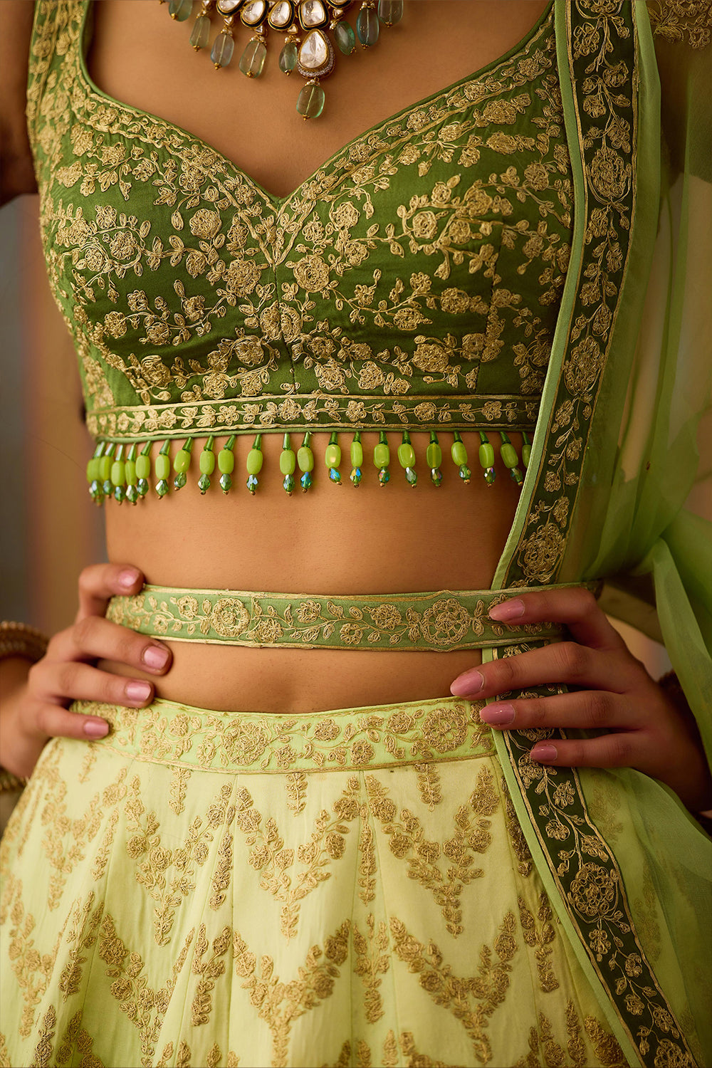 Meadow Green Lehenga Set