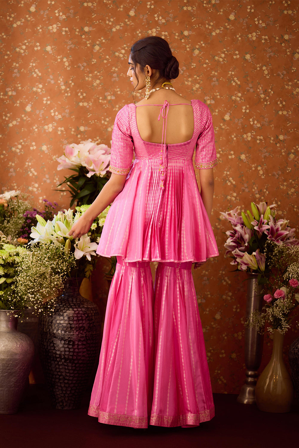 Rose Pink Sharara Set