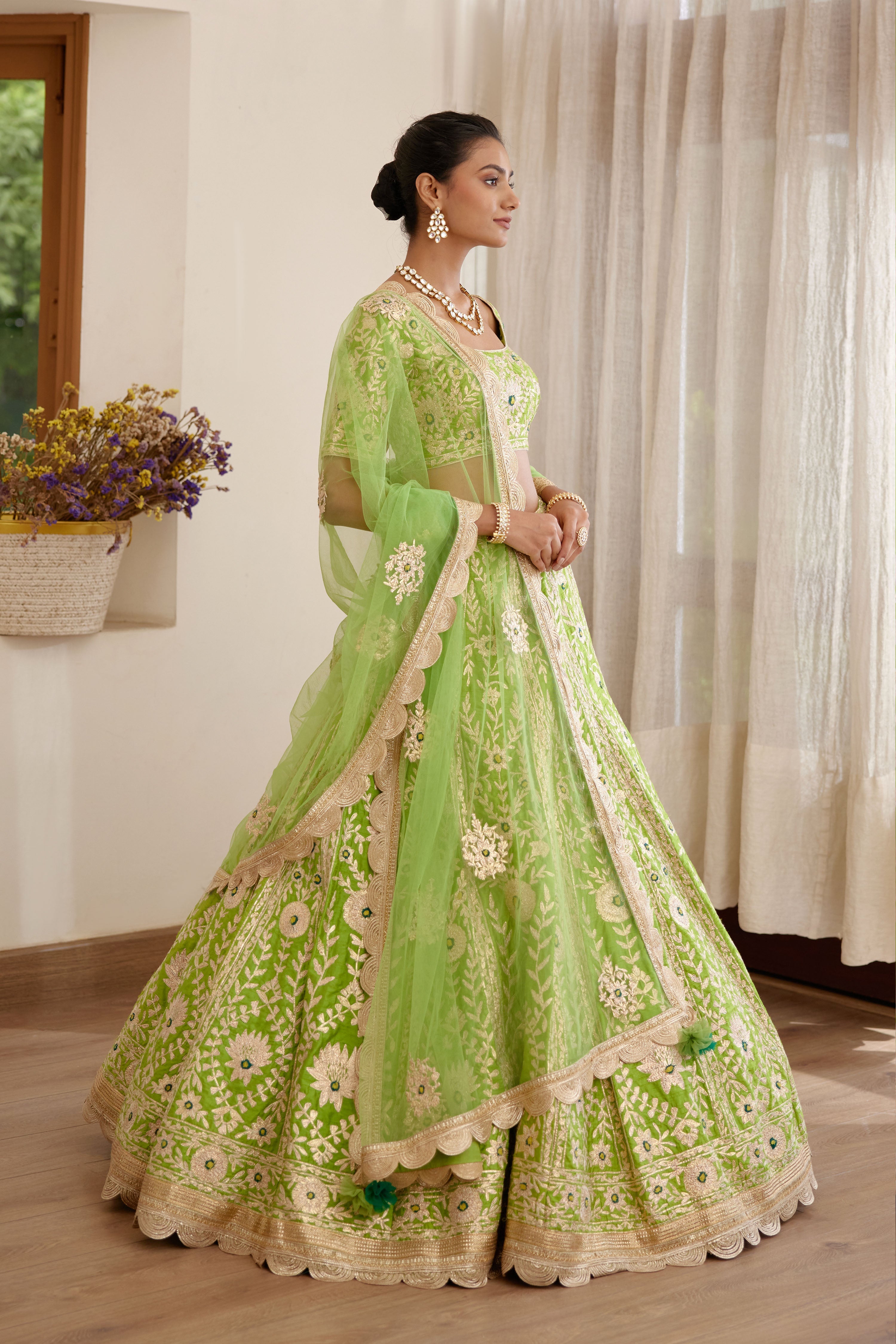 Green Lehenga Set
