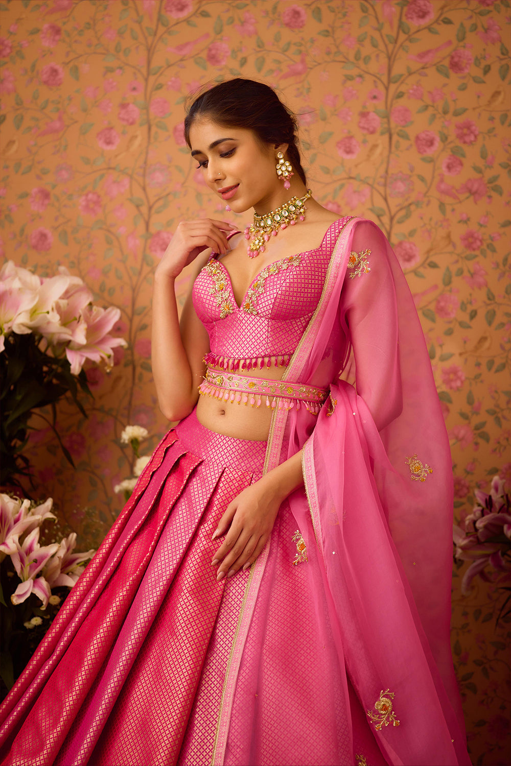 Rose Pink Lehenga Set