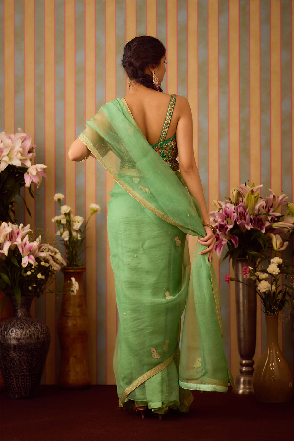 Arcadia Green Saree Set