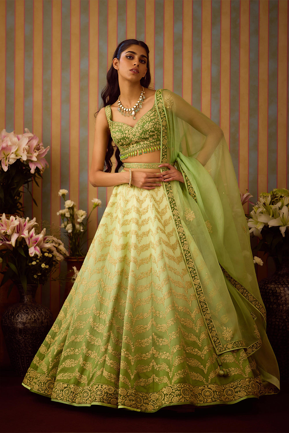 Meadow Green Lehenga Set