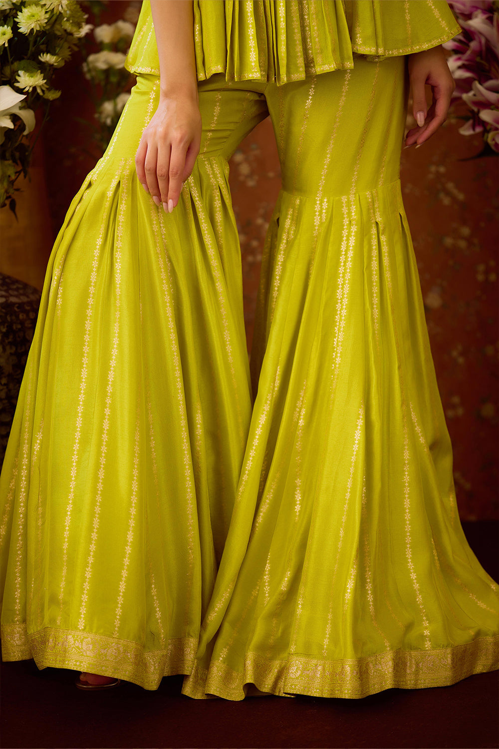 Sunny Lime Green Sharara Set