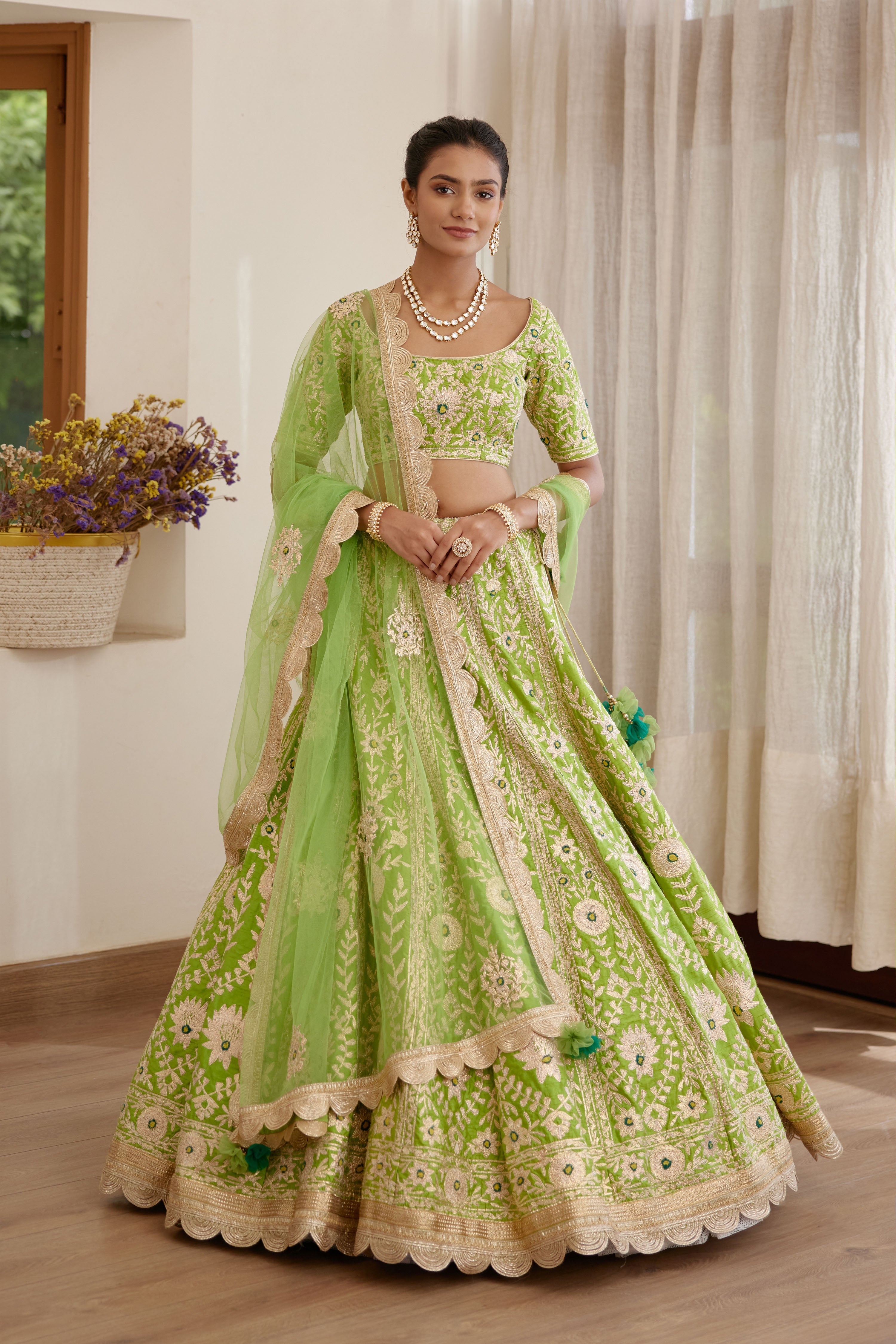 Green Lehenga Set