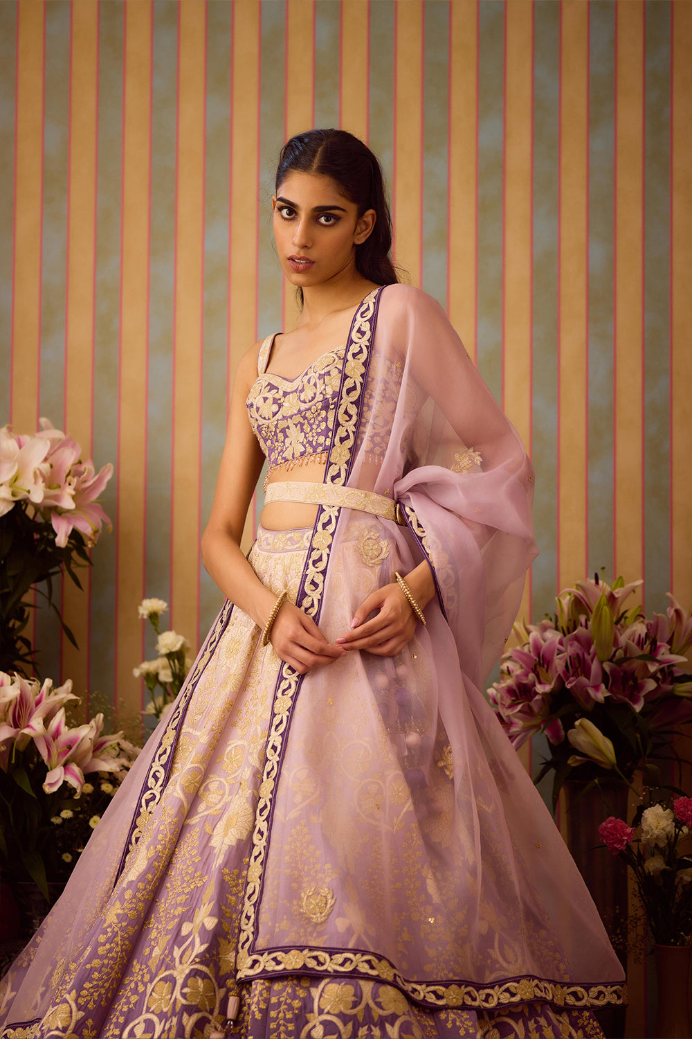 Lilac Mauve Lehenga Set