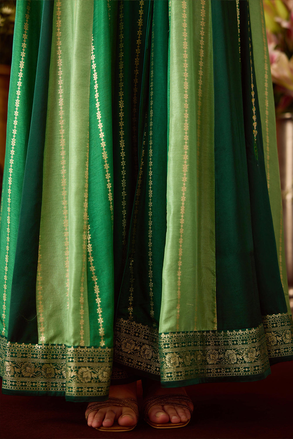 Alpine Green Anarkali Set