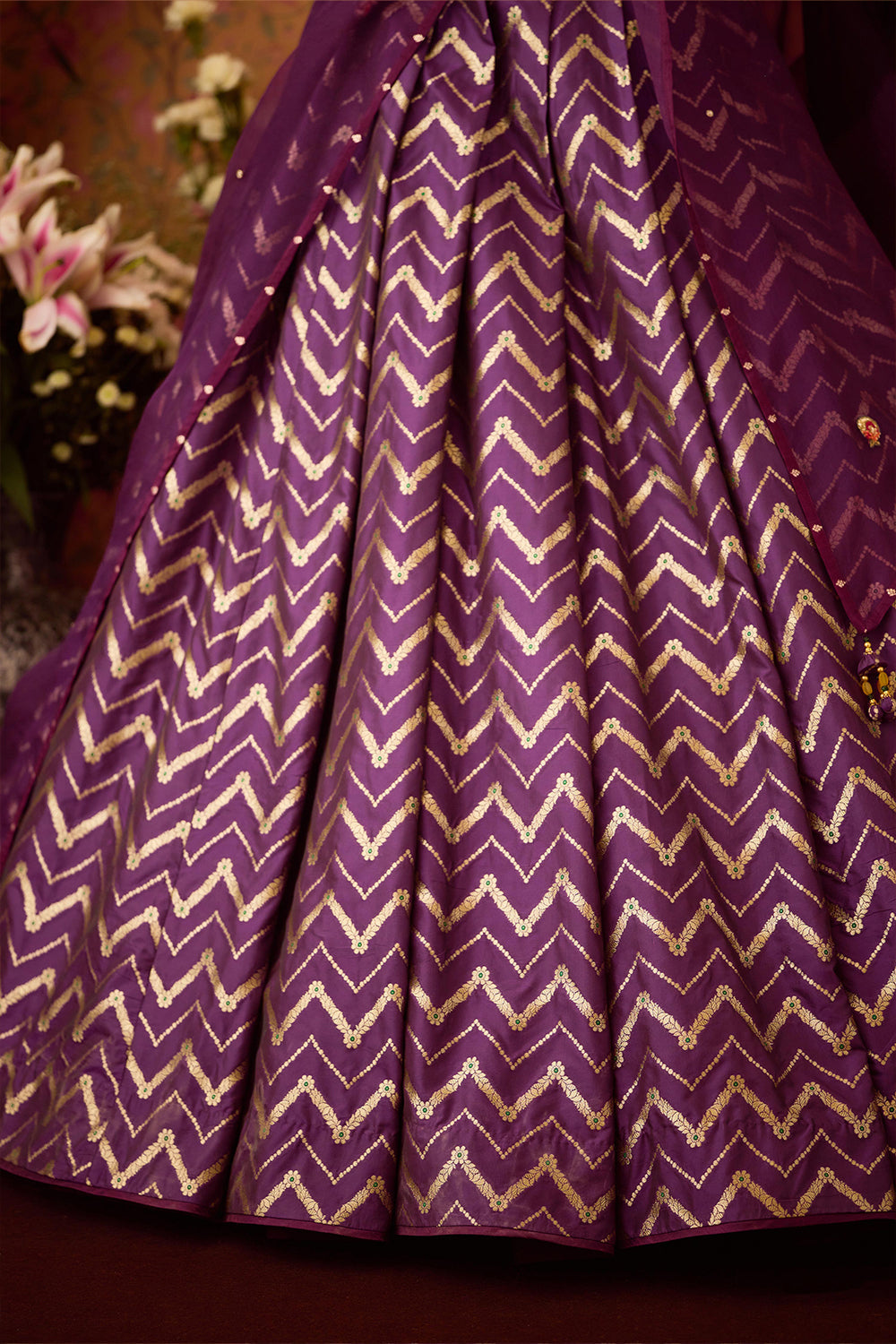 Purple Wine Lehenga Set