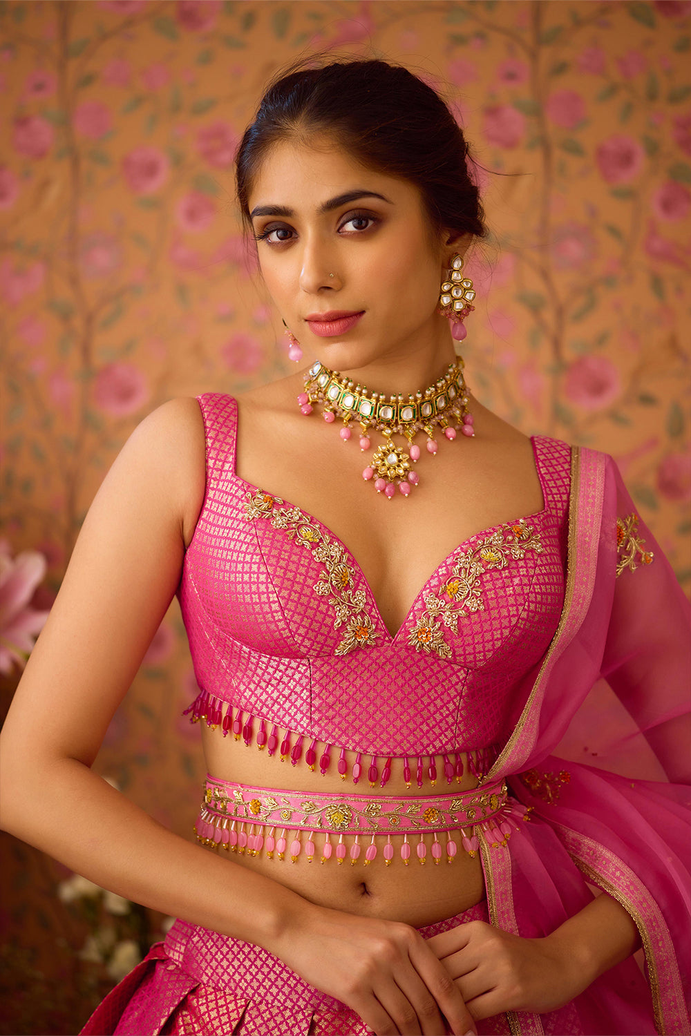 Rose Pink Lehenga Set