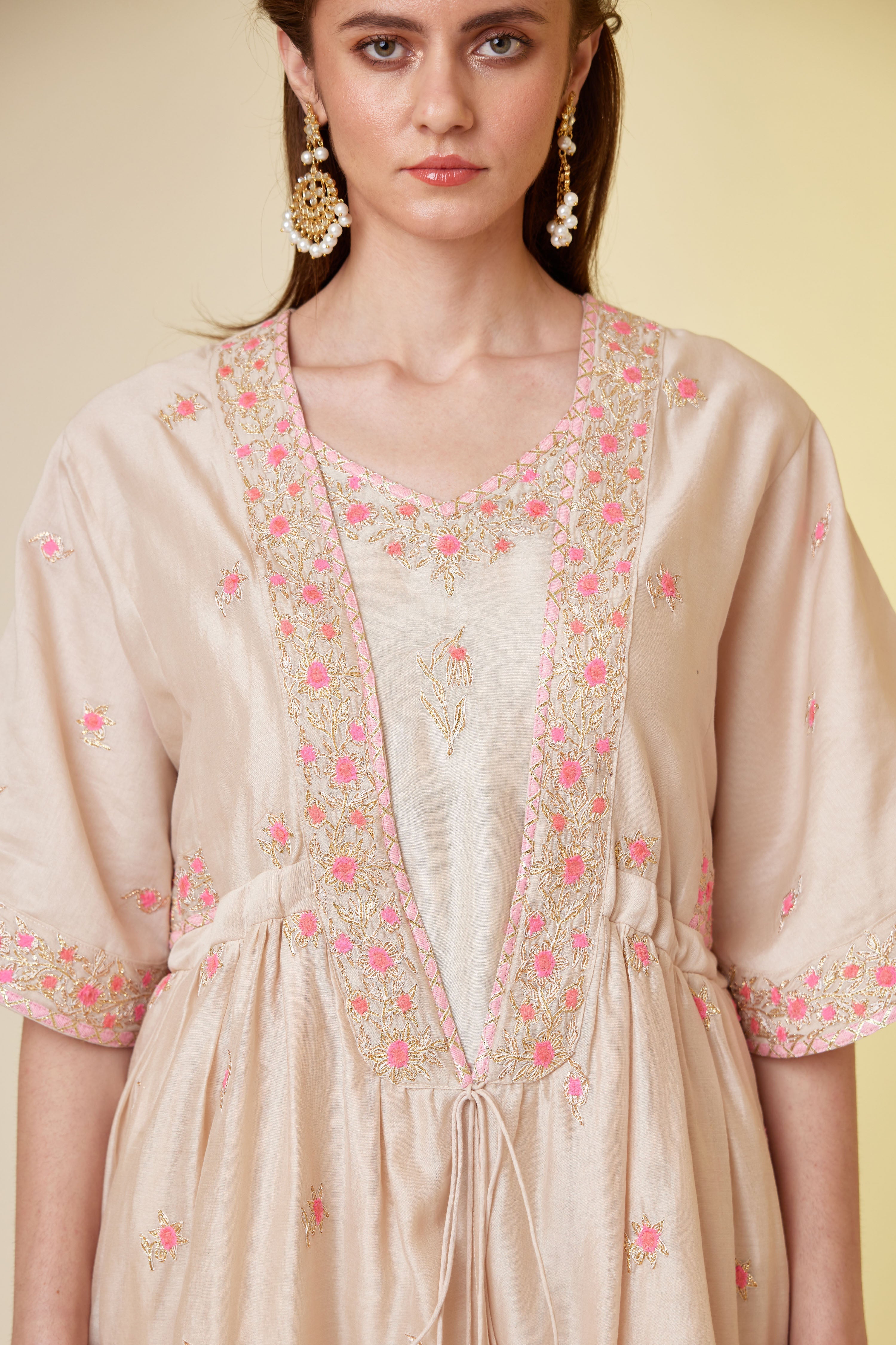 Angora White Skirt Set