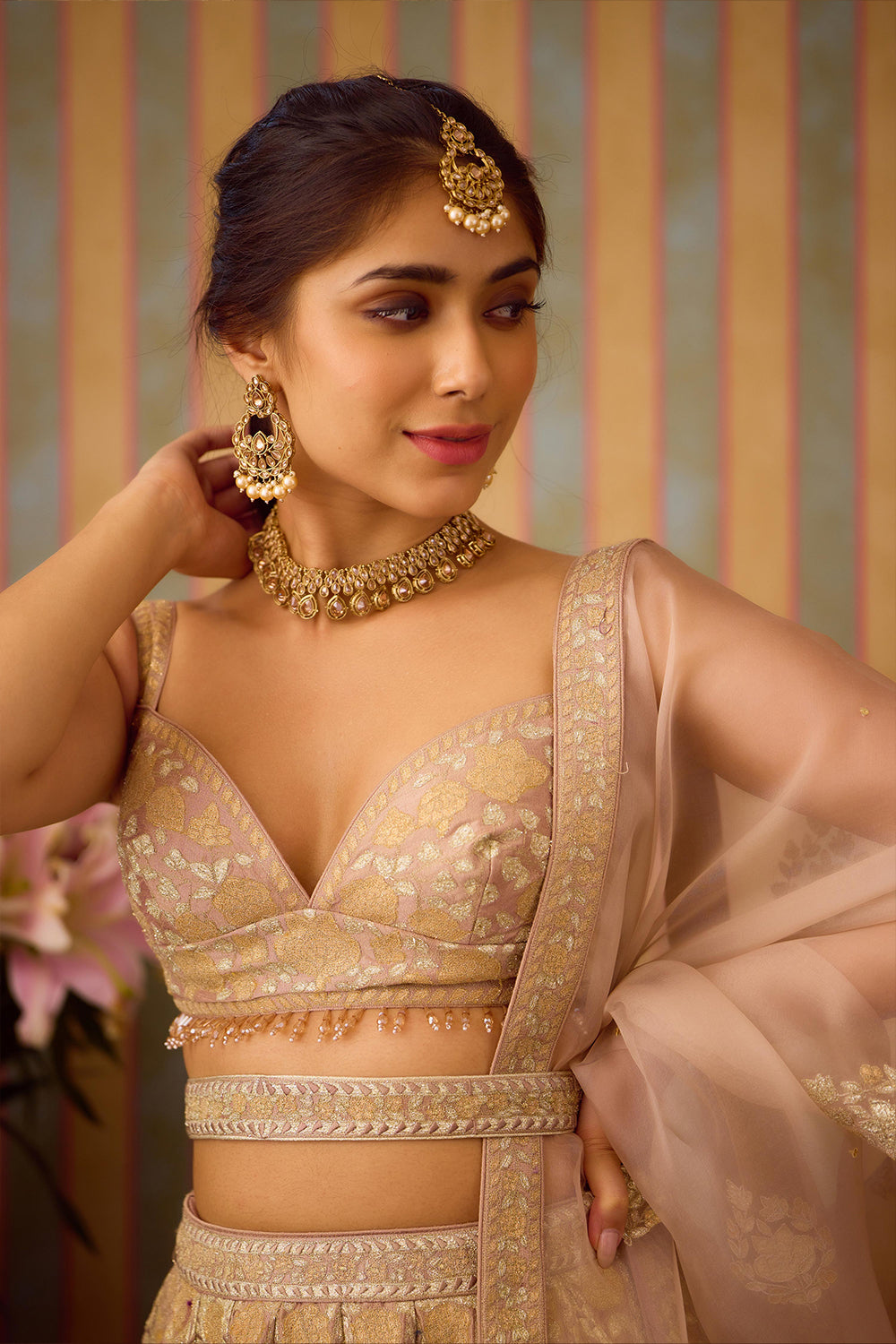 Smoke Grey Lehenga Set