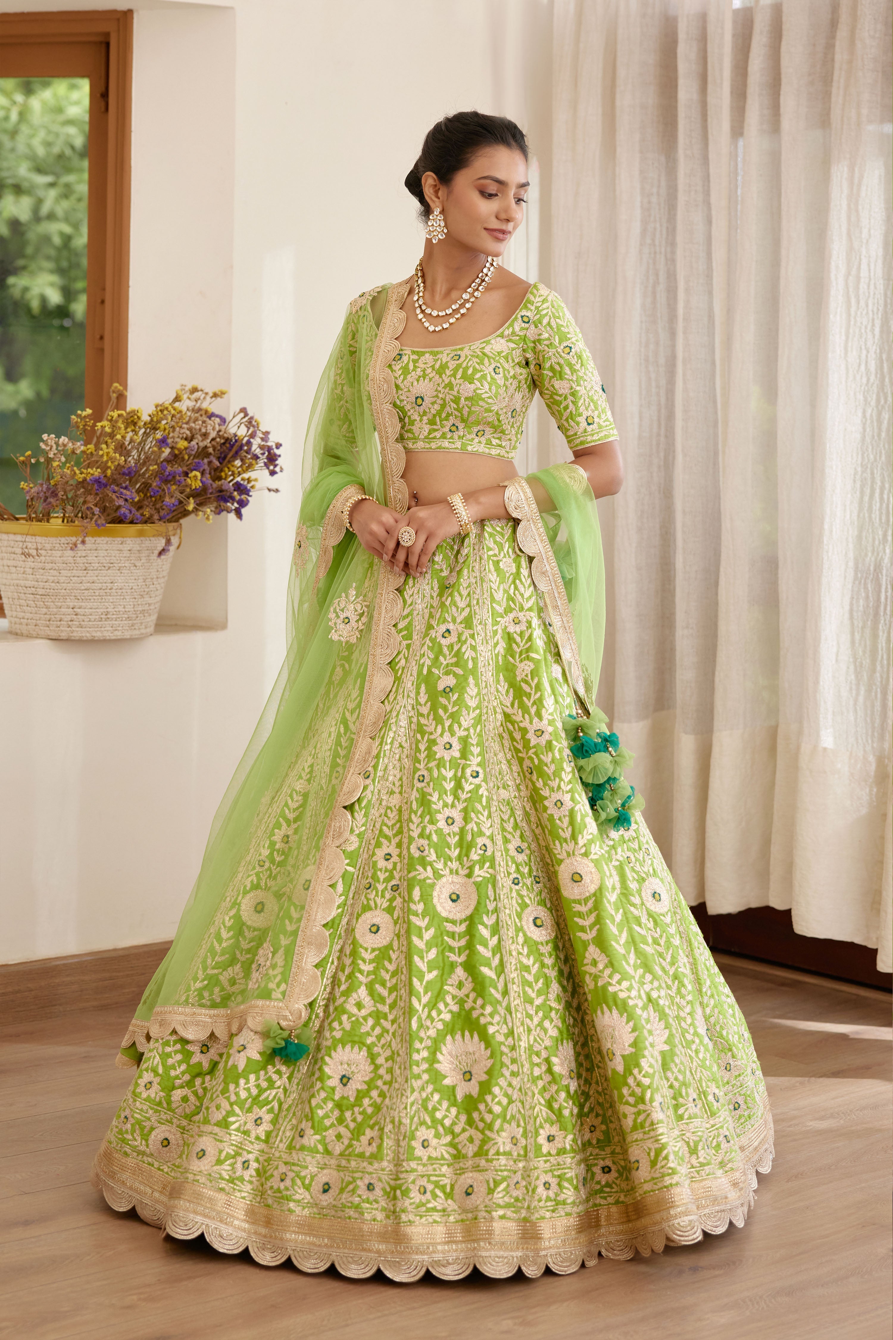 Green Lehenga Set