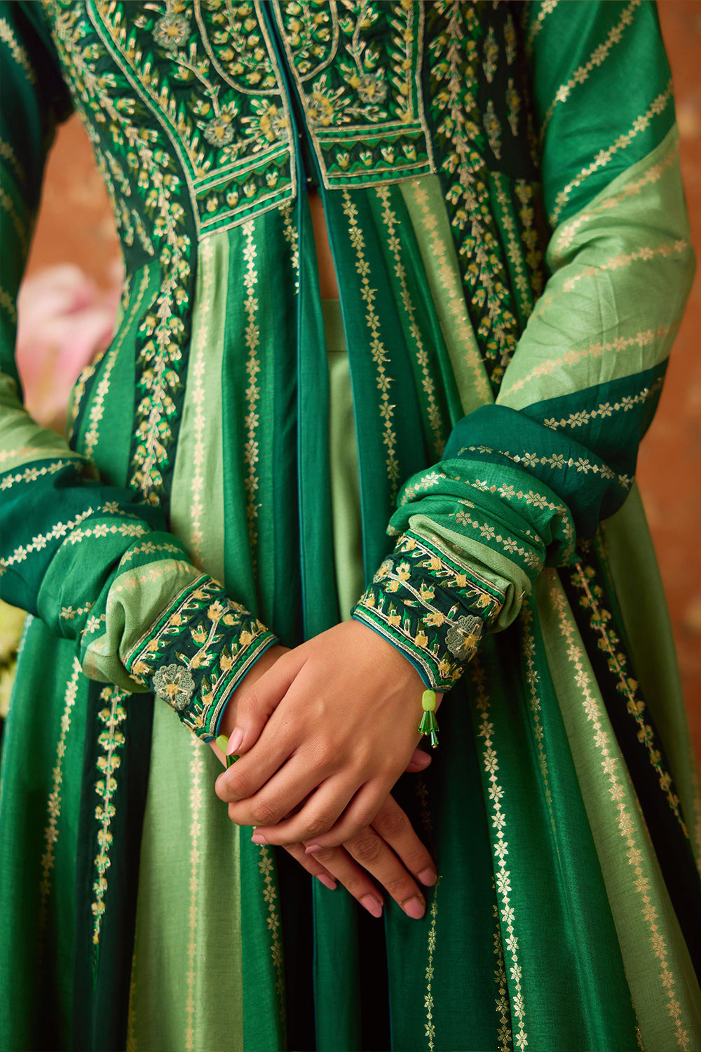 Alpine Green Anarkali Set