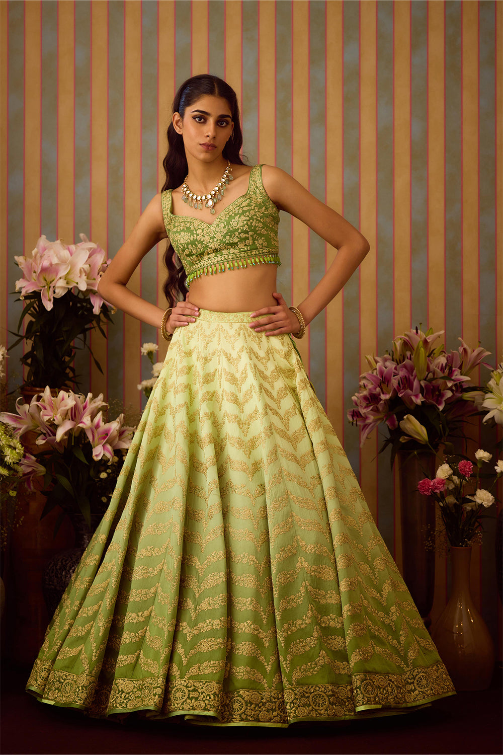 Meadow Green Lehenga Set
