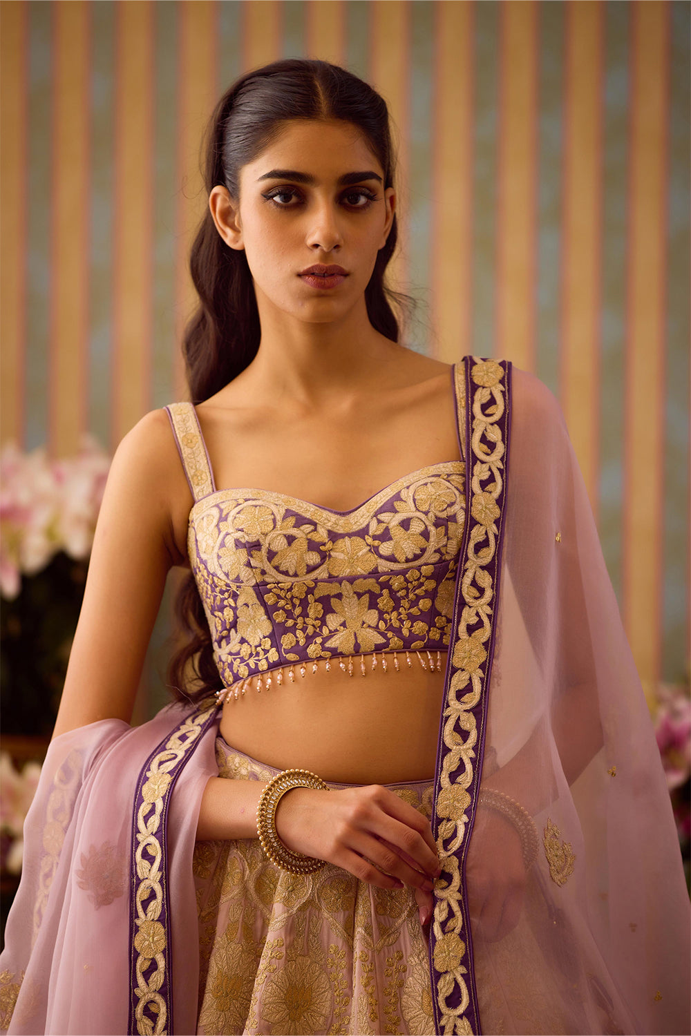 Lilac Mauve Lehenga Set