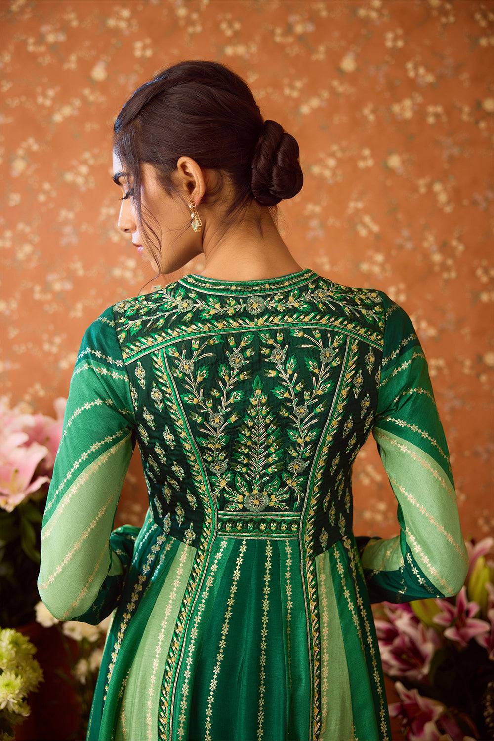 Alpine Green Anarkali Set