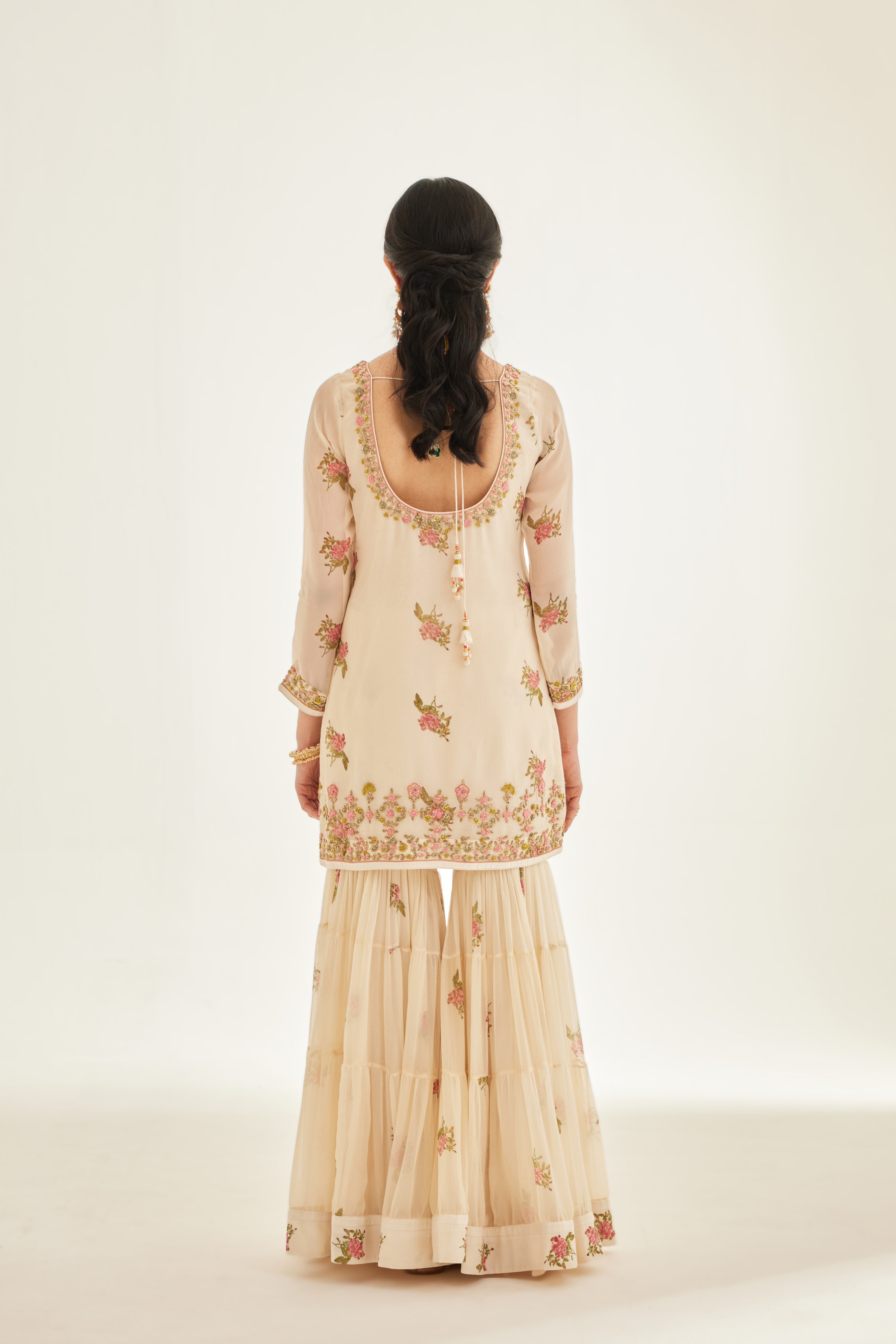 Papyrus White Sharara Set