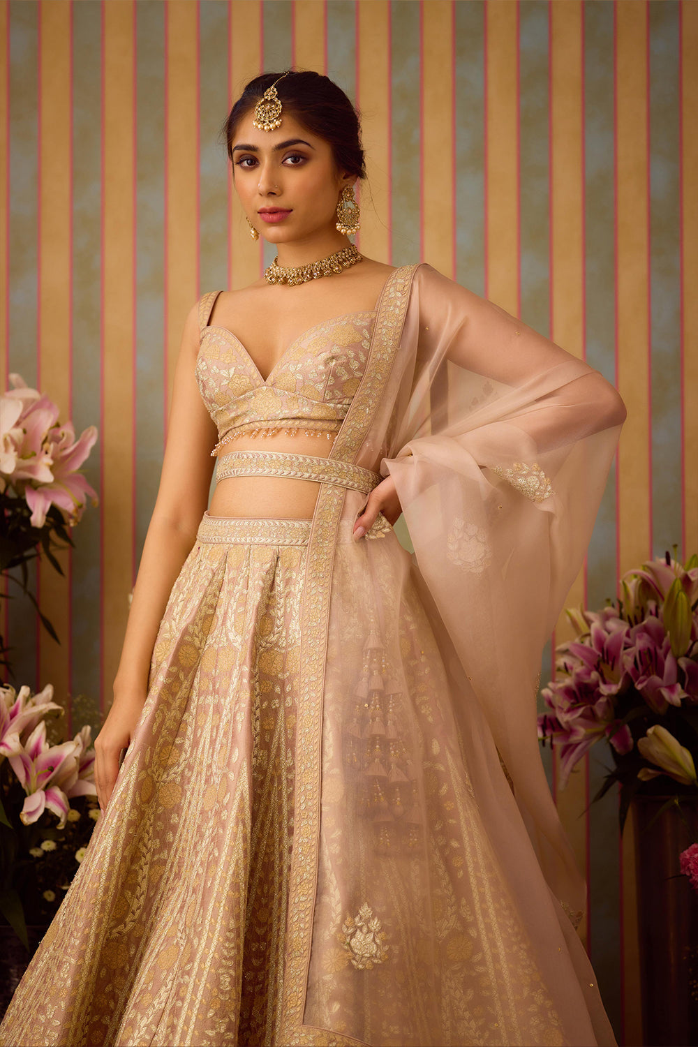 Smoke Grey Lehenga Set